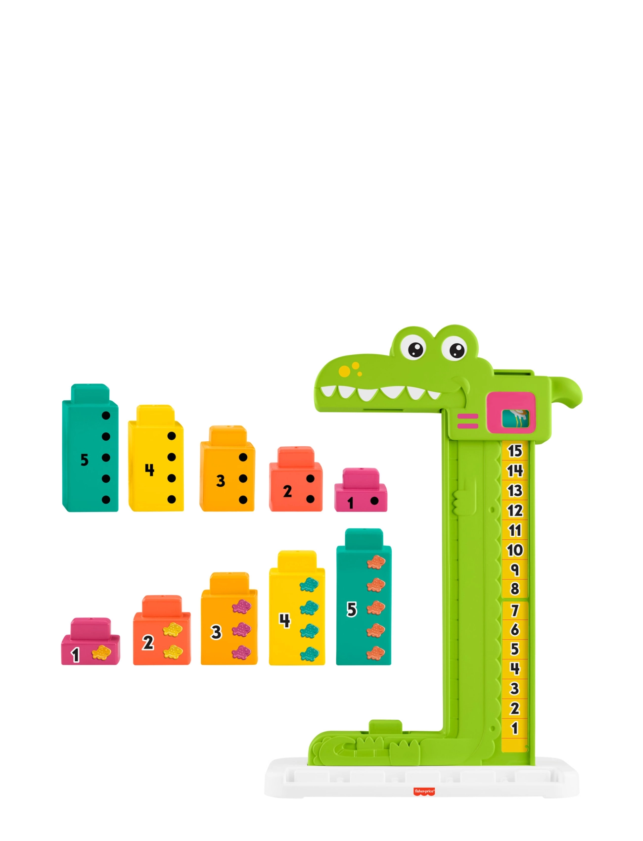Fisher-Price - Adding Alligator Educational Toy with 10 Stacking Blocks for Preschool Kids - pädagogische spiele - multi color - 1