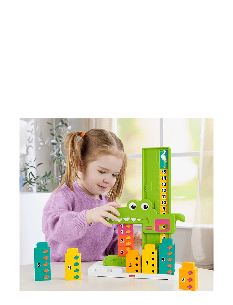 Fisher-Price - Adding Alligator Educational Toy with 10 Stacking Blocks for Preschool Kids - pädagogische spiele - multi color - 2