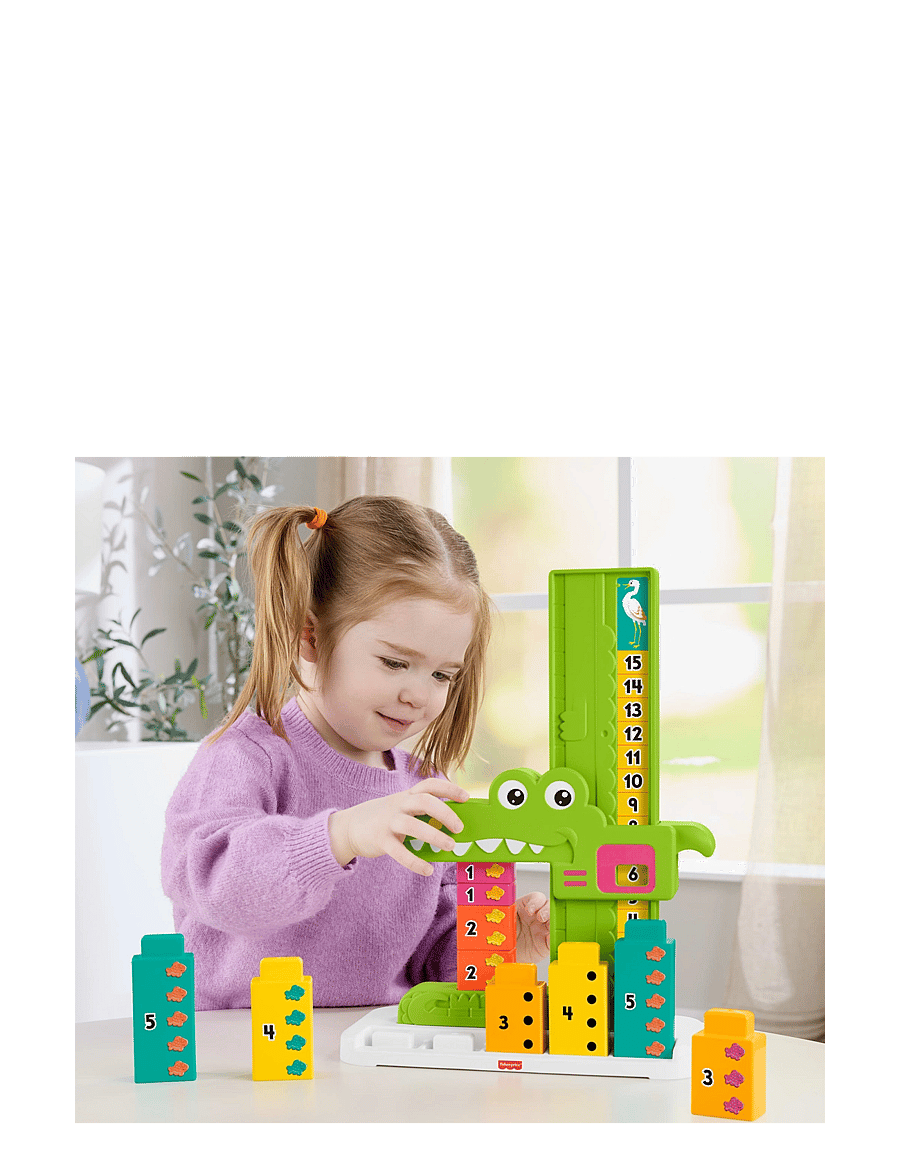 Fisher-Price - Adding Alligator Educational Toy with 10 Stacking Blocks for Preschool Kids - pädagogische spiele - multi color - 2