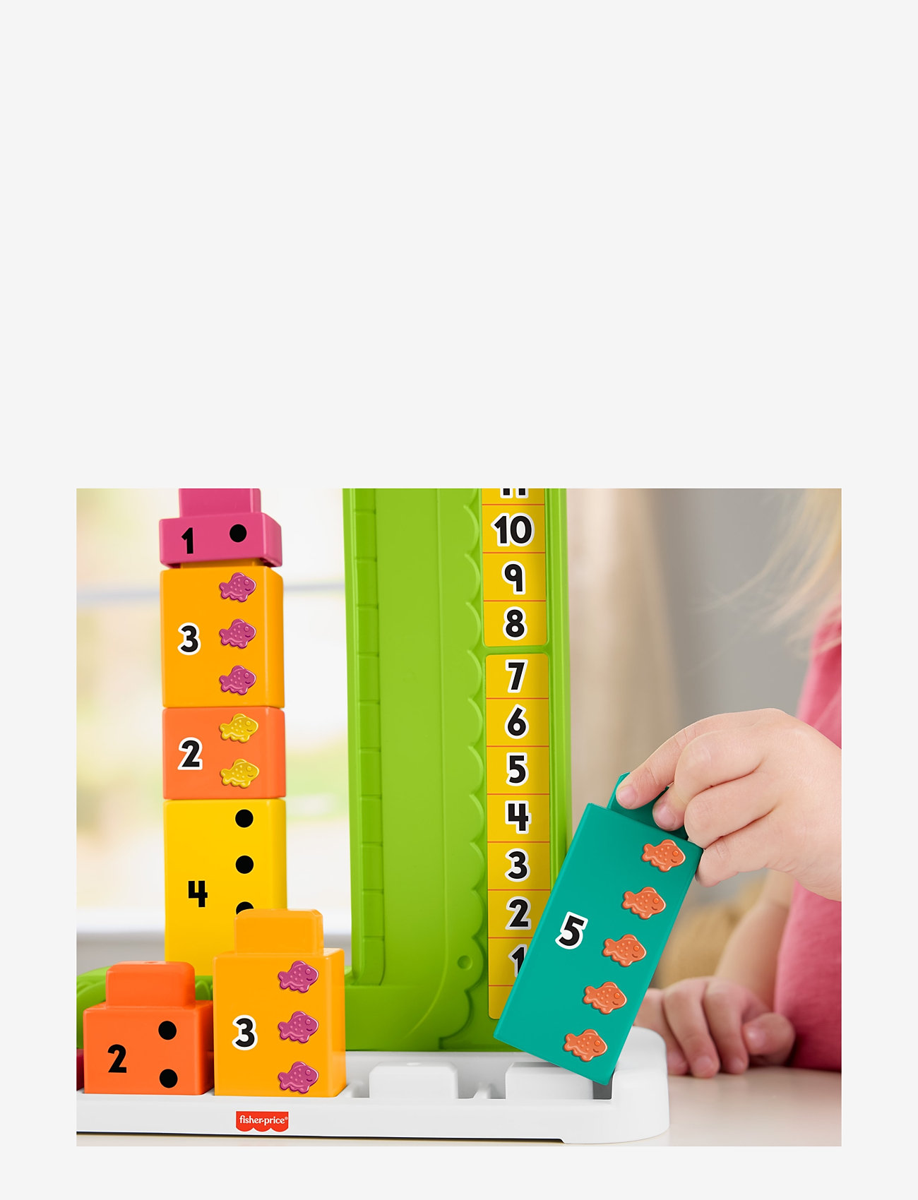 Fisher-Price - Adding Alligator Educational Toy with 10 Stacking Blocks for Preschool Kids - pädagogische spiele - multi color - 3