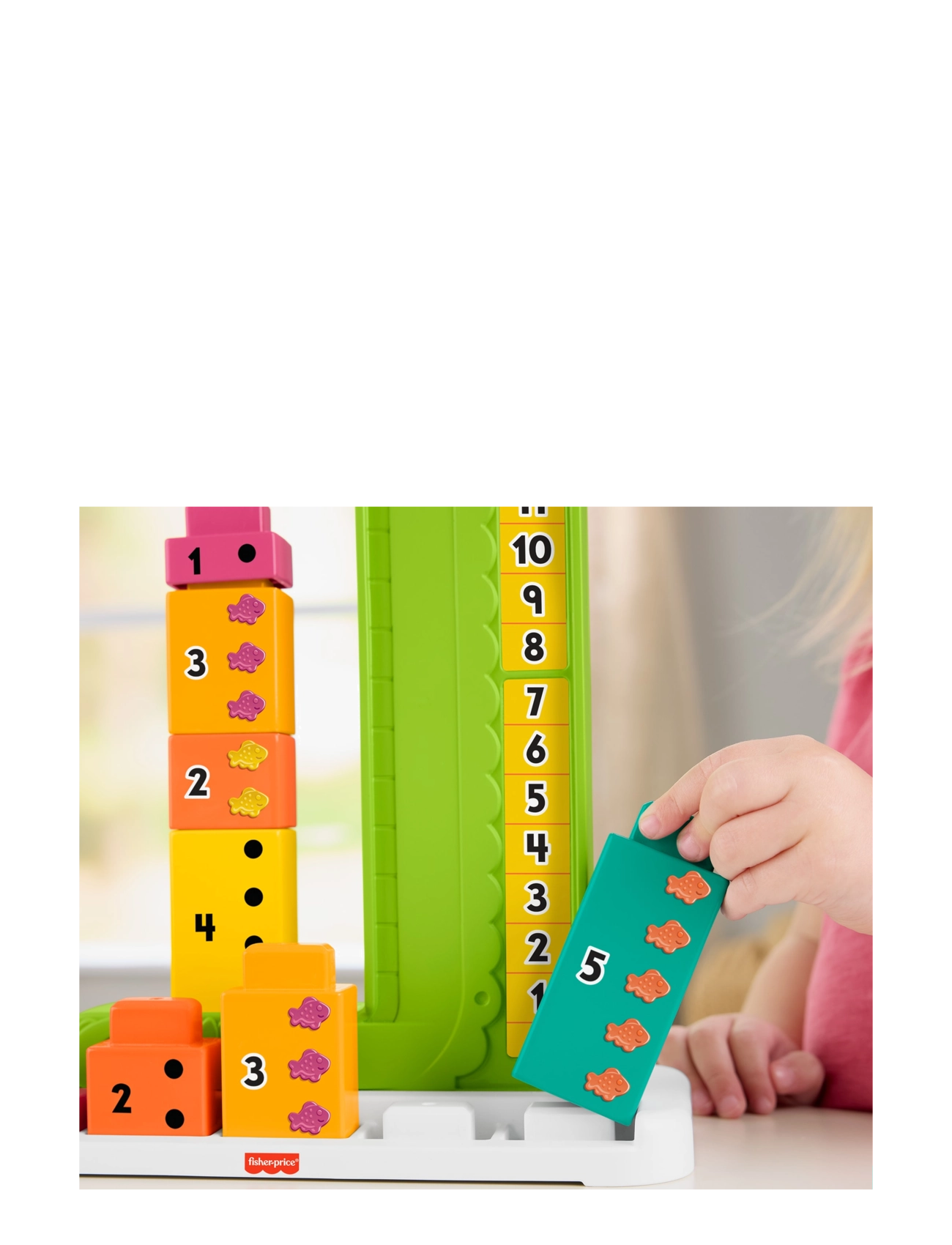 Fisher-Price - Adding Alligator Educational Toy with 10 Stacking Blocks for Preschool Kids - pädagogische spiele - multi color - 3