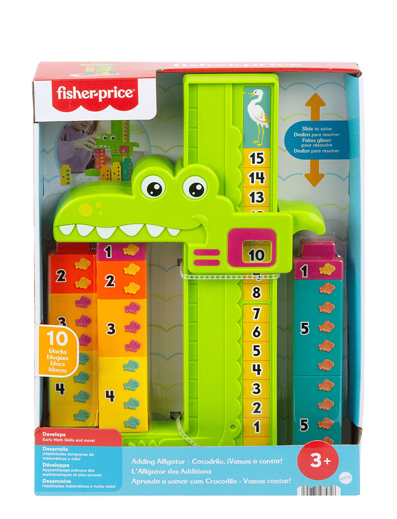 Fisher-Price - Adding Alligator Educational Toy with 10 Stacking Blocks for Preschool Kids - pädagogische spiele - multi color - 5