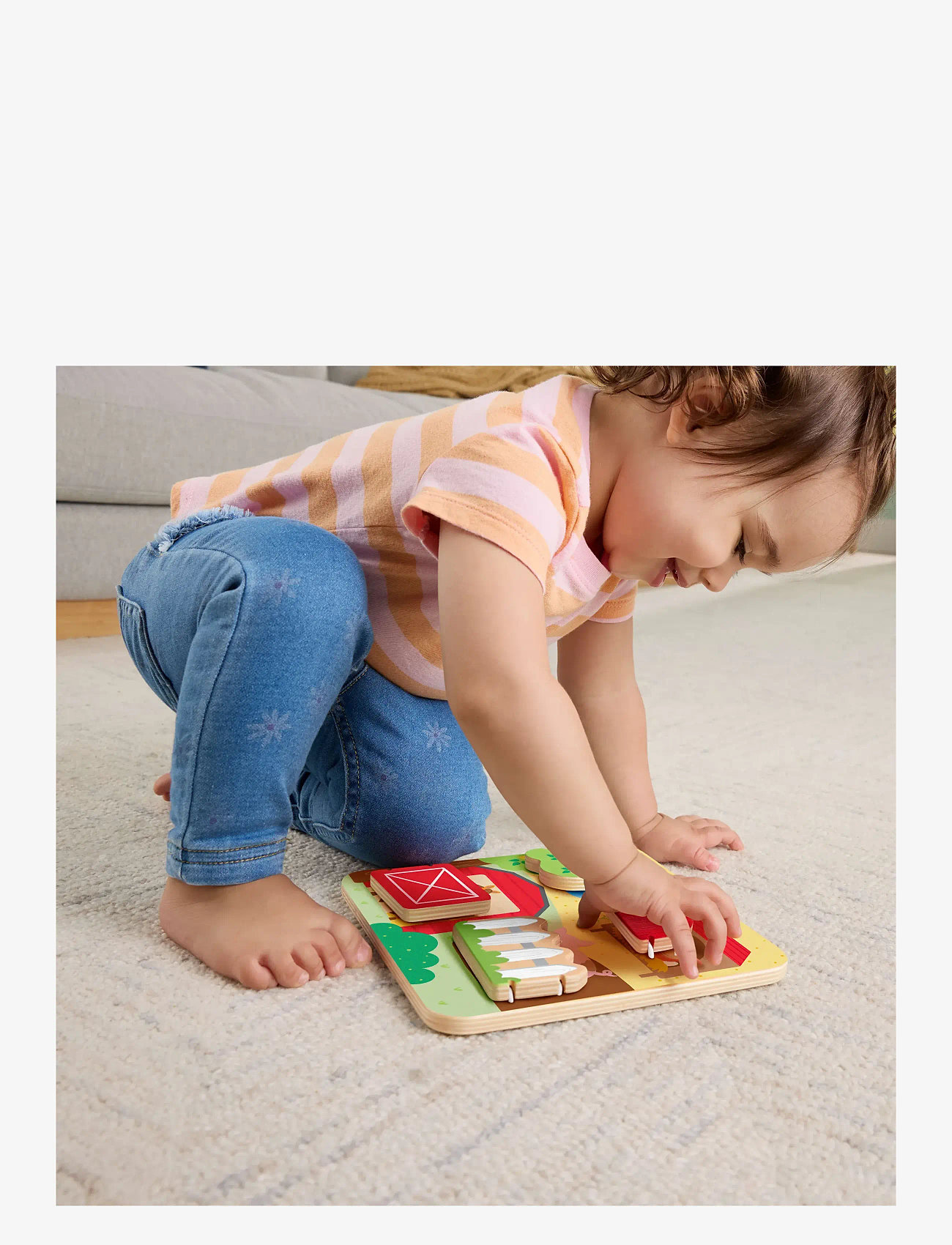 Fisher-Price - Wooden Farm Animals Board - julegaver under 300kr - multi color - 2