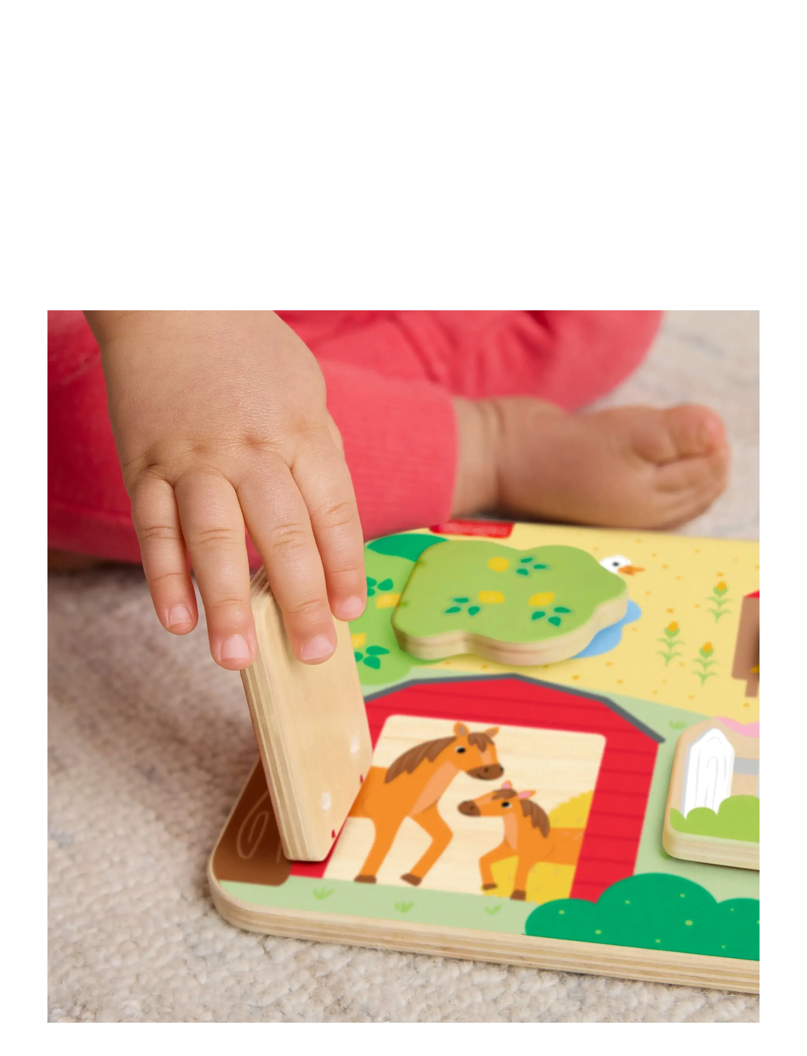Fisher-Price - Wooden Farm Animal Board Busy Activity Toy for Baby & Toddler, 1 Wood Piece - animaux - multi color - 4