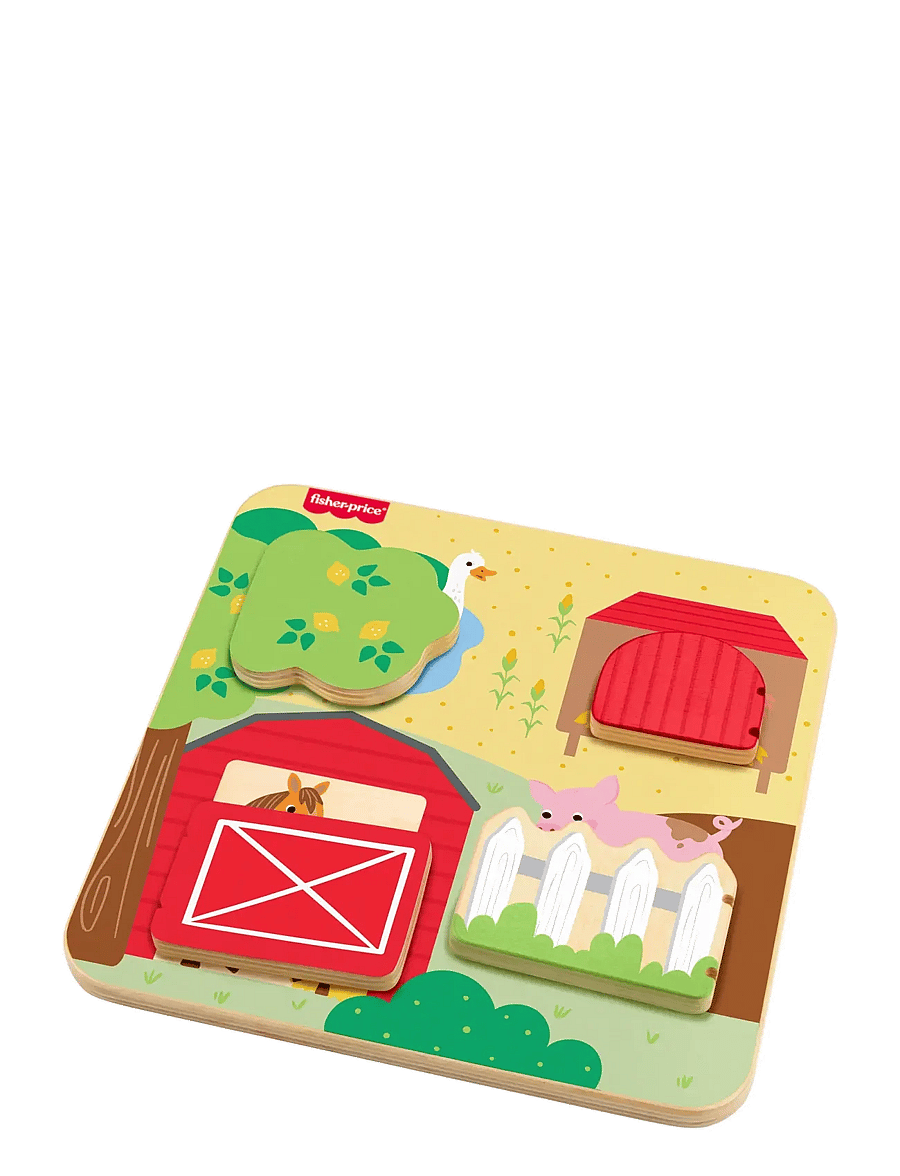 Fisher-Price - Wooden Farm Animal Board Busy Activity Toy for Baby & Toddler, 1 Wood Piece - die niedrigsten preise - multi color - 5