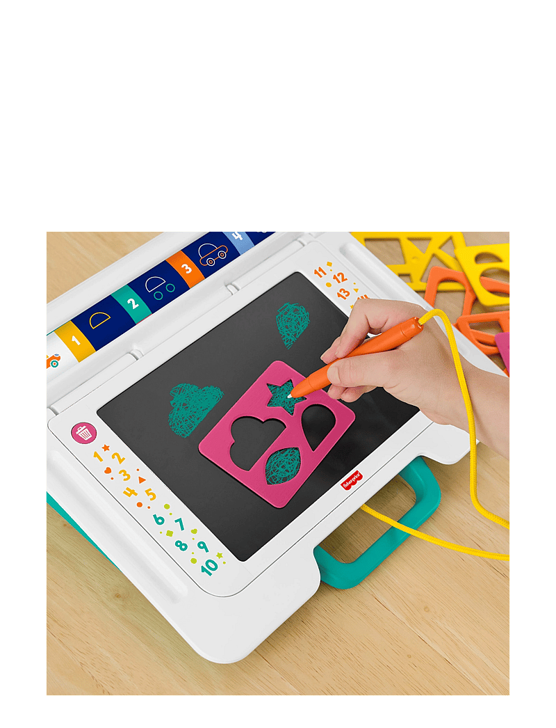 Fisher-Price - Learn & Doodle Desk, Mess-Free Writing & Drawing Tablet with LCD Screen for Kids - zeichenbretter - multi color - 3
