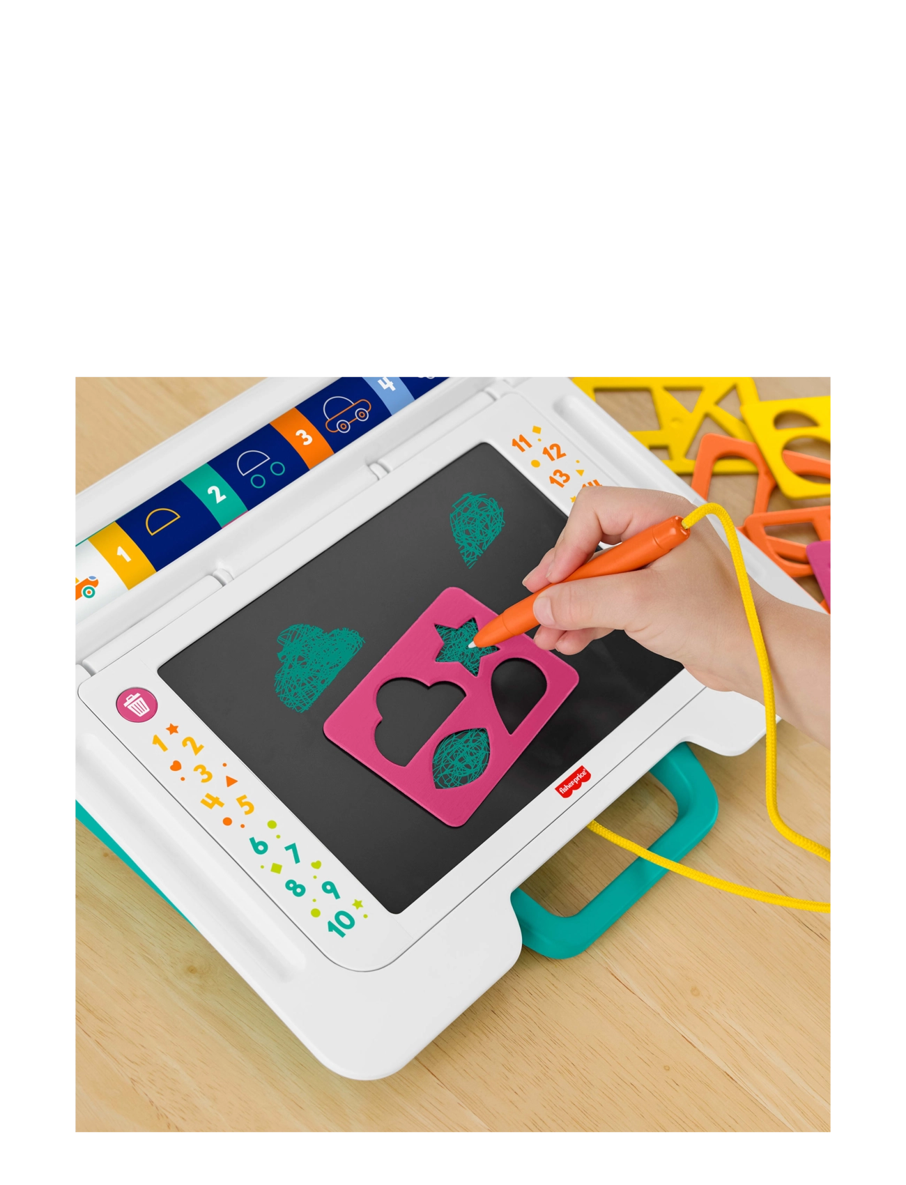 Fisher-Price - Learn & Doodle Desk, Mess-Free Writing & Drawing Tablet with LCD Screen for Kids - zeichenbretter - multi color - 3