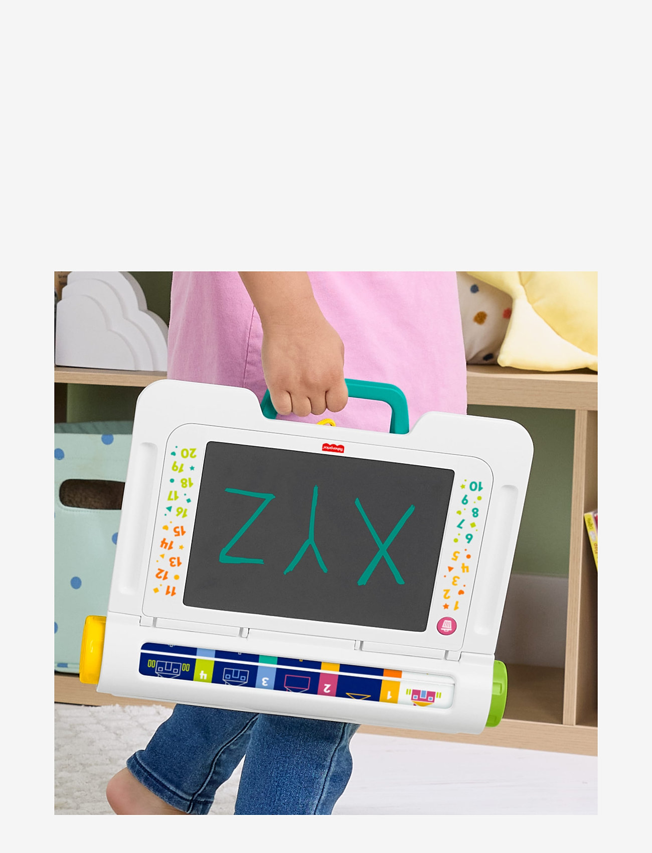 Fisher-Price - Learn & Doodle Desk, Mess-Free Writing & Drawing Tablet with LCD Screen for Kids - tegne - multi color - 5