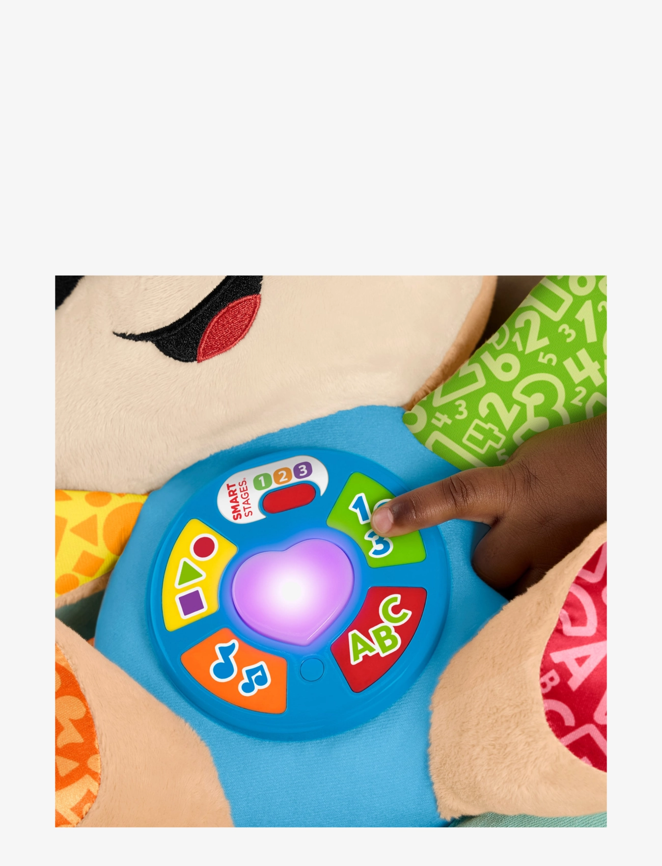 Fisher-Price - Laugh & Learn Smart Stages Puppy Plush Baby Musical Learning Toy, Multilanguage Version - jouets interactifs - multi color - 4