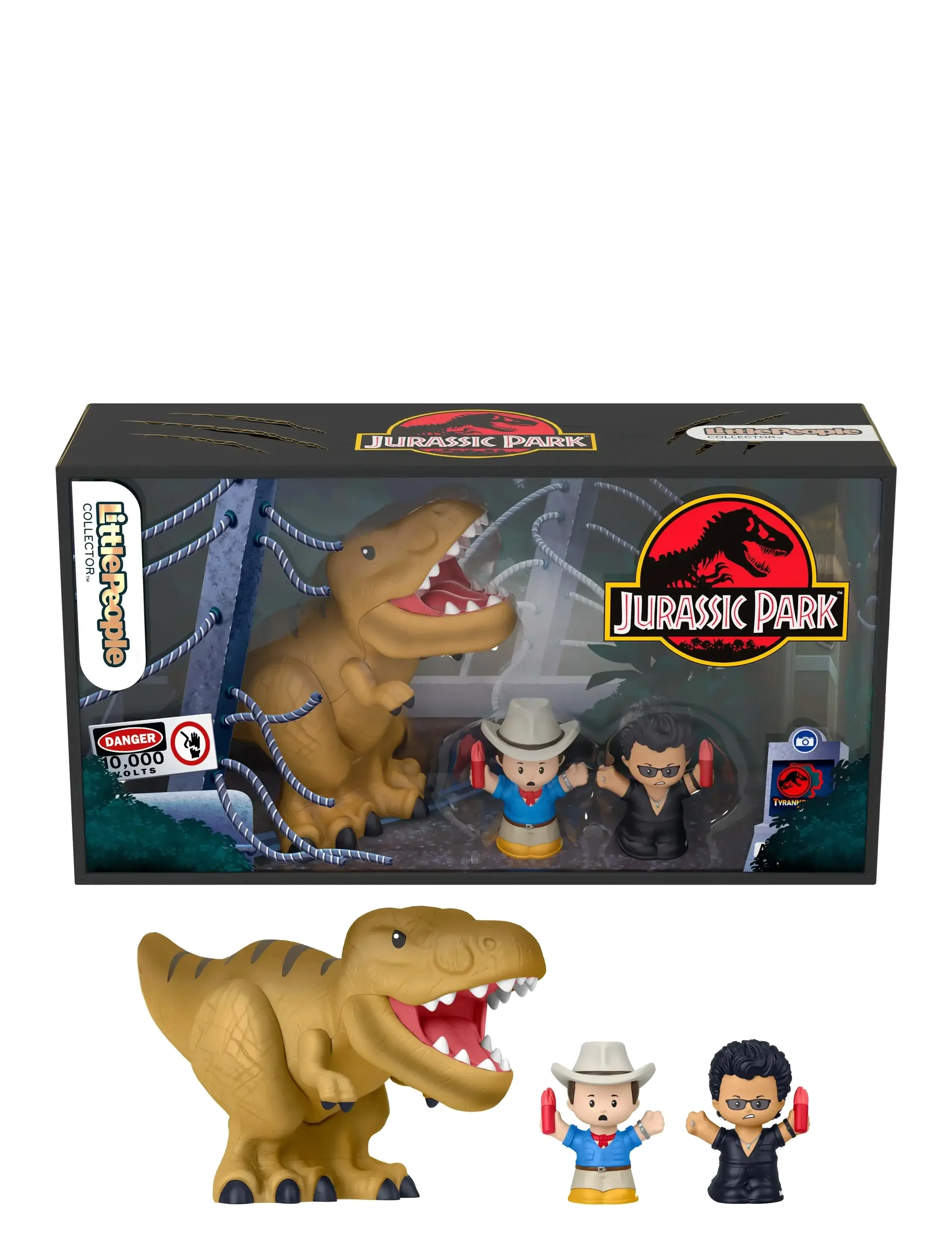 Fisher-Price Little People Collector Jurassic Park Movie Special Edition Set With Dinosaur For Adults & Fans, Børn, Action Figures, Multi/mønstret, St