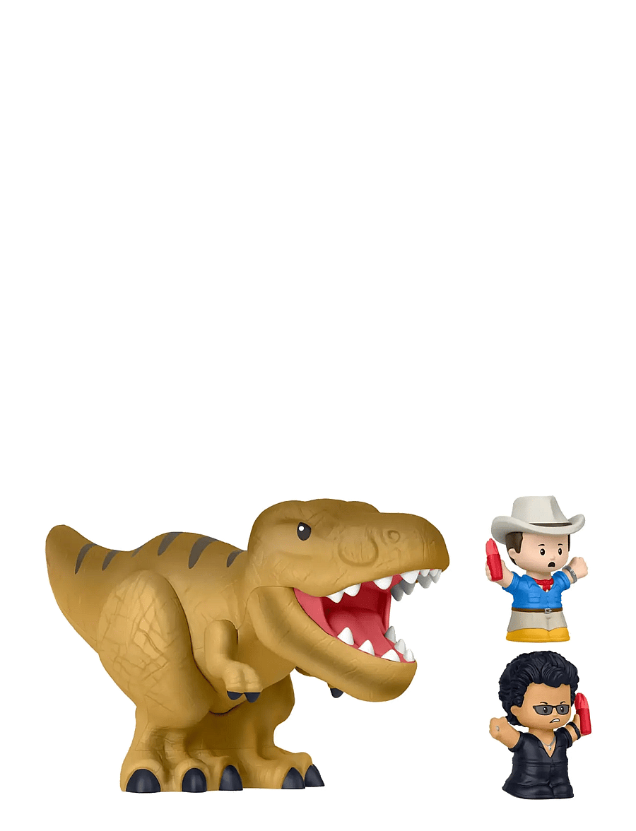 Fisher-Price - Little People Collector Jurassic Park Movie Special Edition Set with Dinosaur for Adults & Fans - actionfigurer - multi color - 4
