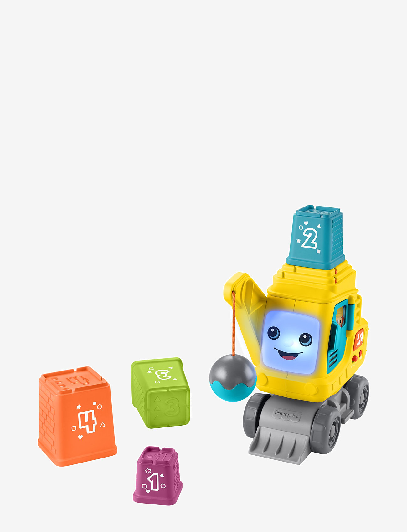 Fisher-Price - Count & Stack Crane with Blocks, Lights & Sounds, Multilanguage Version - lernspielzeug - multi color - 1