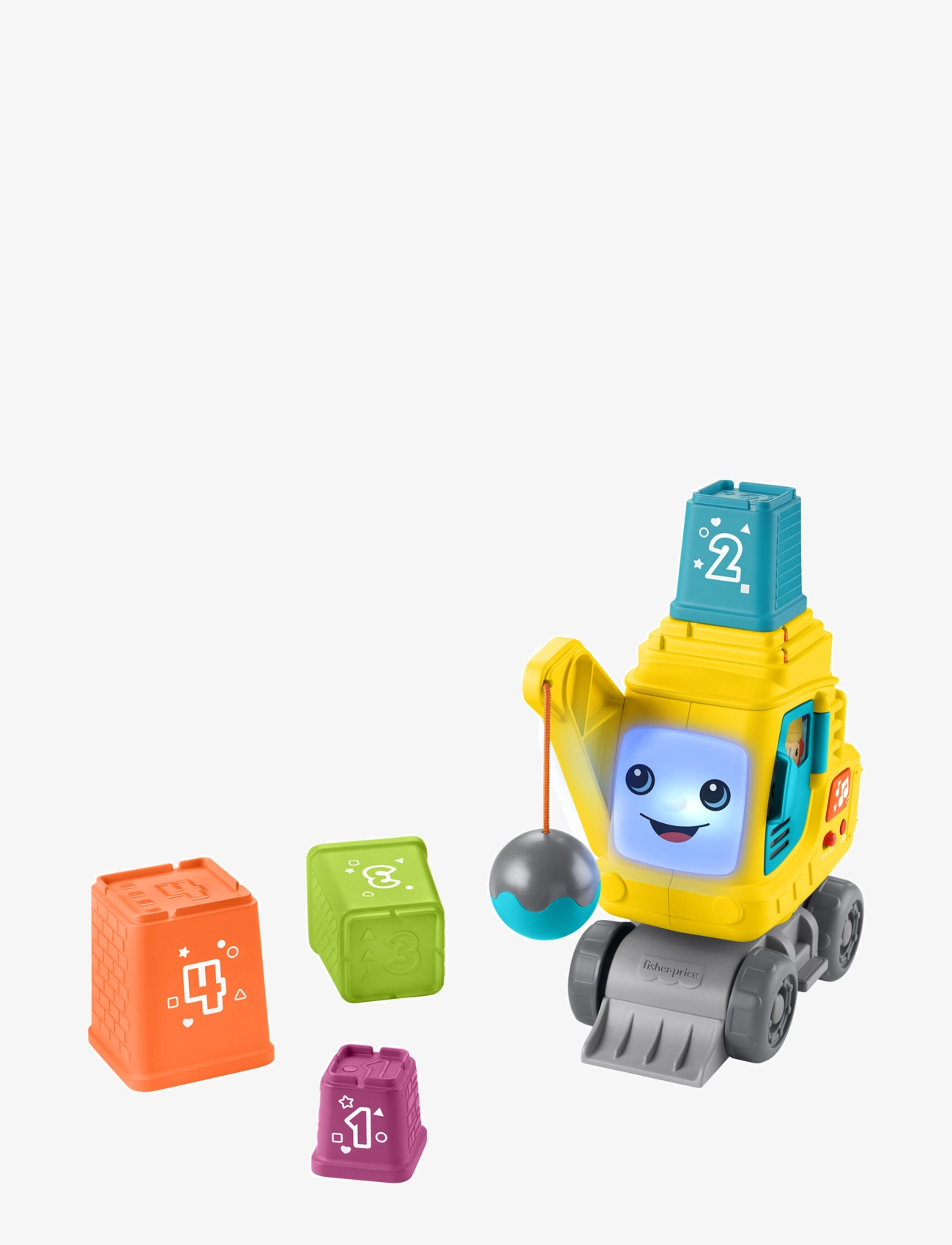 Fisher-Price - Count & Stack Crane with Blocks, Lights & Sounds, Multilanguage Version - lernspielzeug - multi color - 1