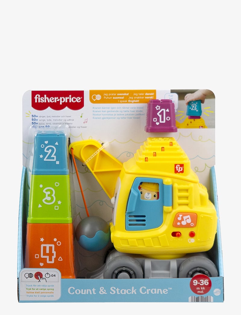 Fisher-Price - Count & Stack Crane with Blocks, Lights & Sounds, Multilanguage Version - lernspielzeug - multi color - 2