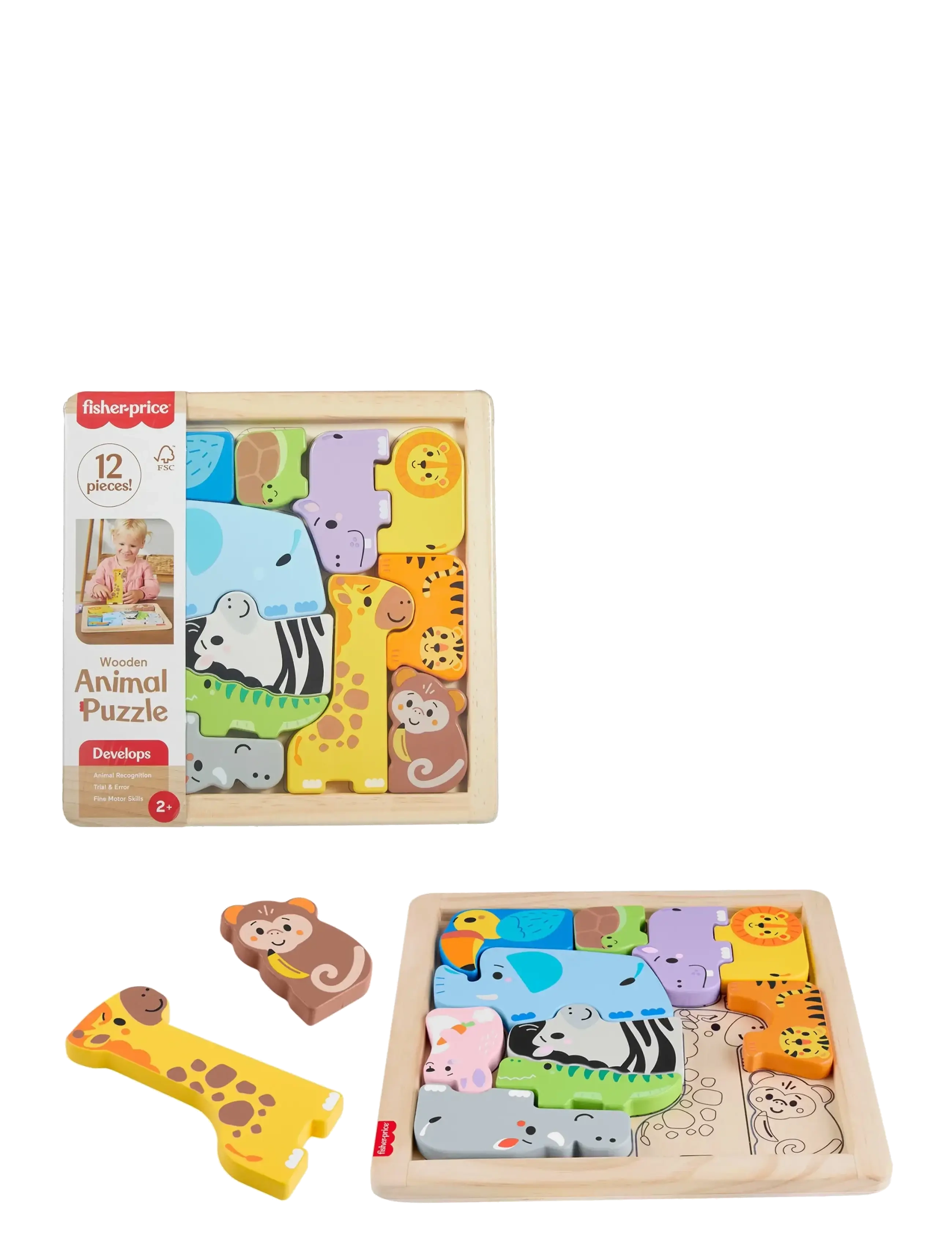 WOODEN ANIMAL PUZZLE - MULTI COLOR