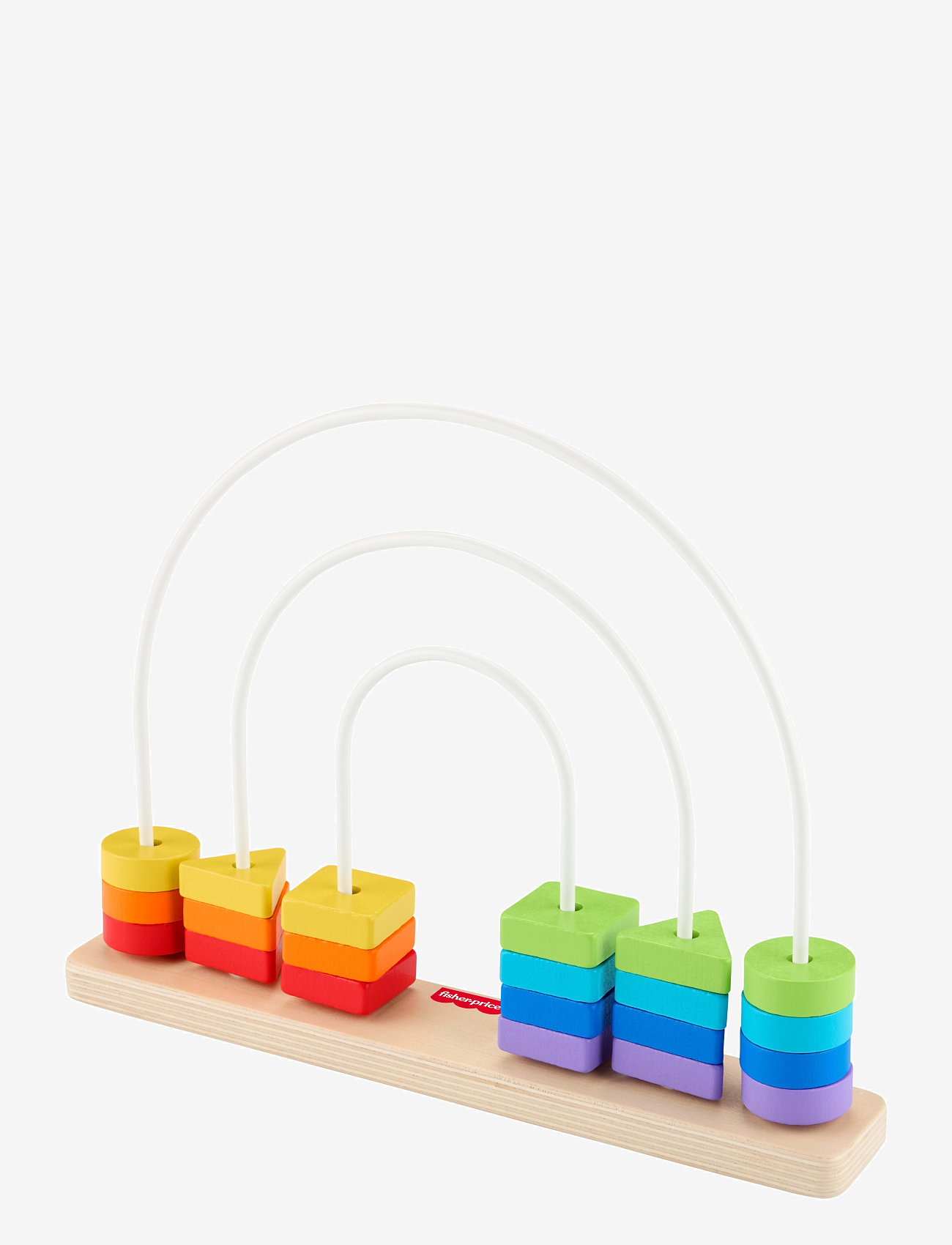 Fisher-Price - Wooden Rainbow Bead Bar Maze, Baby & Toddler Developmental Toy, 1 Wood Piece - stapelklötze - multi color - 2