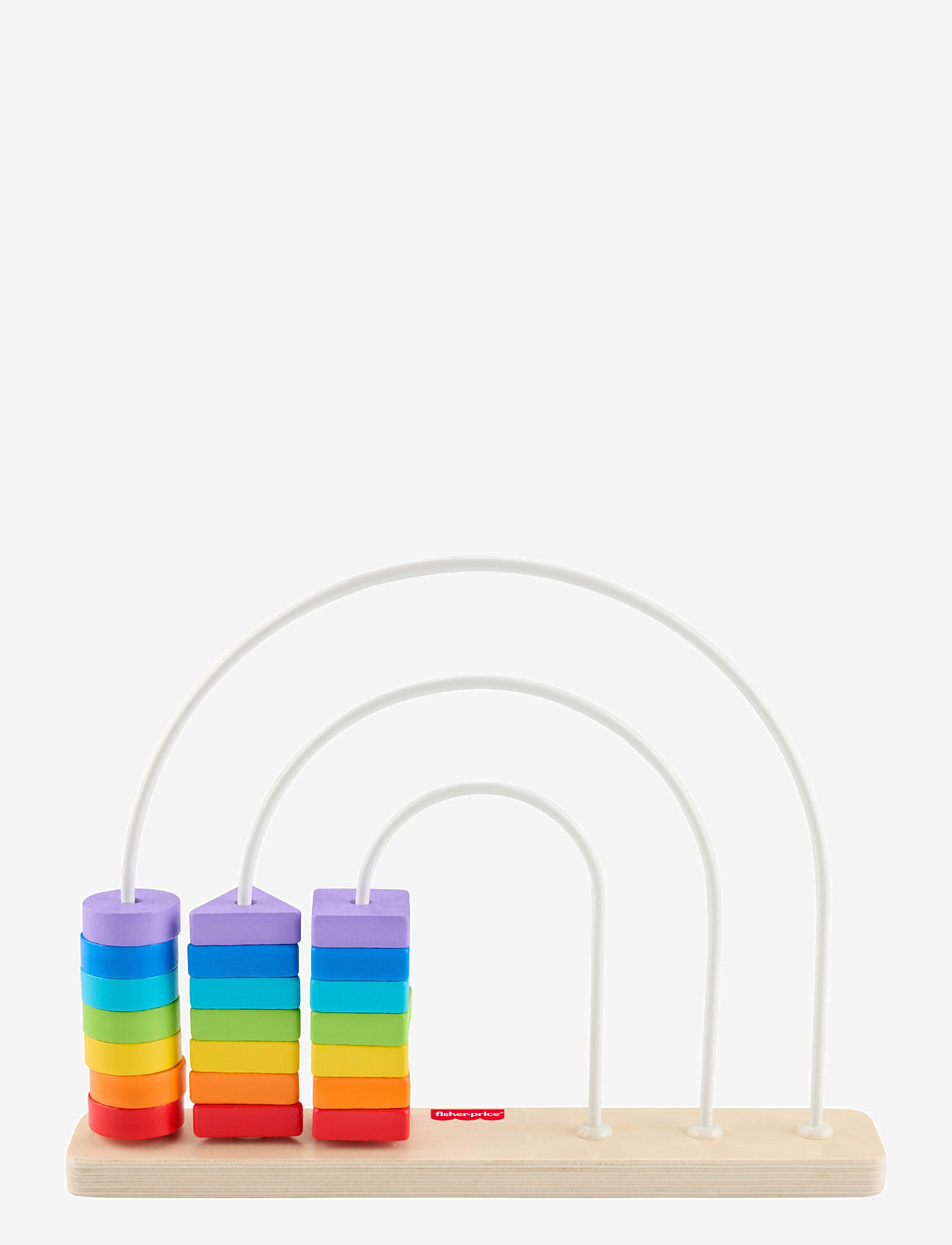 Fisher-Price - Wooden Rainbow Bead Bar Maze, Baby & Toddler Developmental Toy, 1 Wood Piece - stapelklötze - multi color - 3