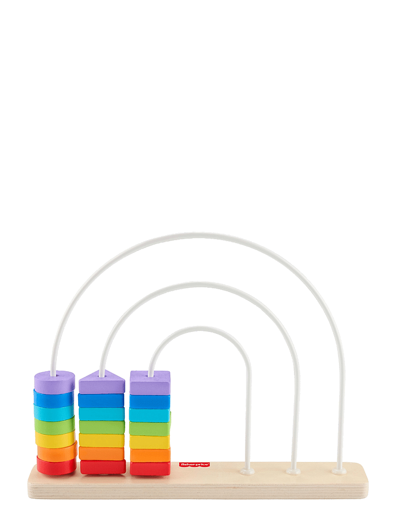 Fisher-Price - Wooden Rainbow Bead Bar Maze, Baby & Toddler Developmental Toy, 1 Wood Piece - stapelklötze - multi color - 3