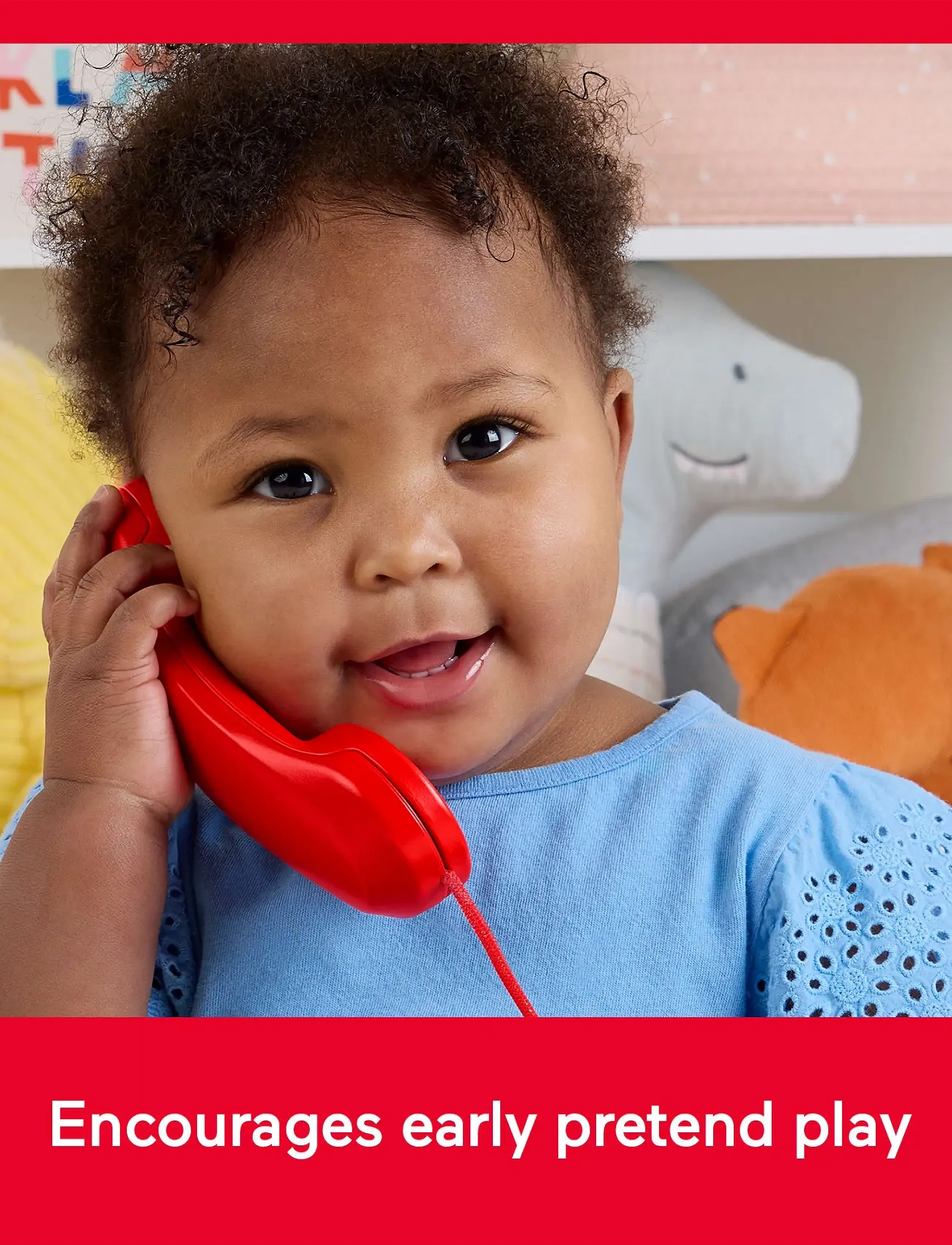 Fisher-Price Red Chatter Telephone Baby & Toddler Pull Toy, Mattel 80Th Anniversary Edition, One Size, Red, Legetøj > Electronic & Media, Børn