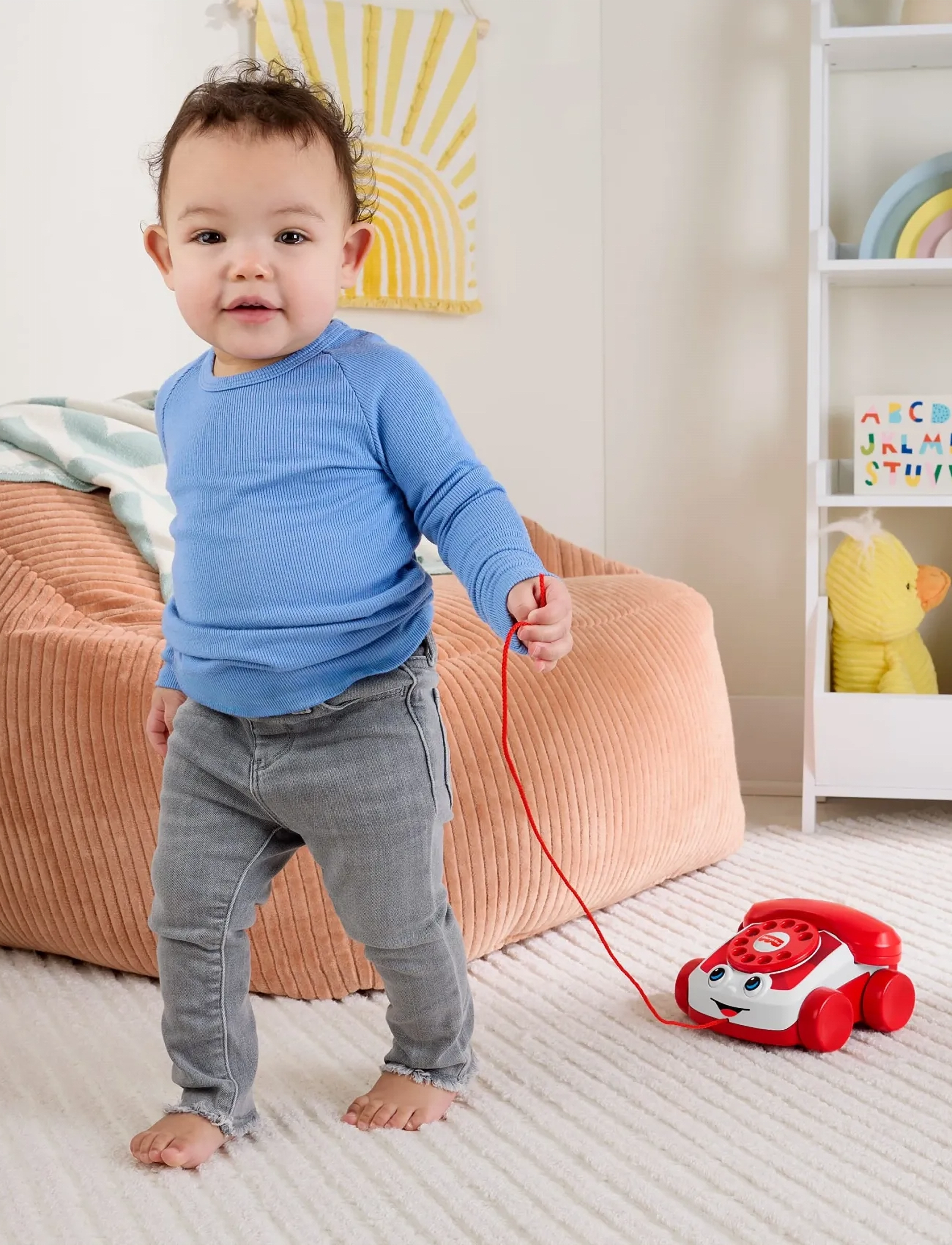 Fisher-Price - Red Chatter Telephone Baby & Toddler Pull Toy, Mattel 80th Anniversary Edition - die niedrigsten preise - multi color - 5