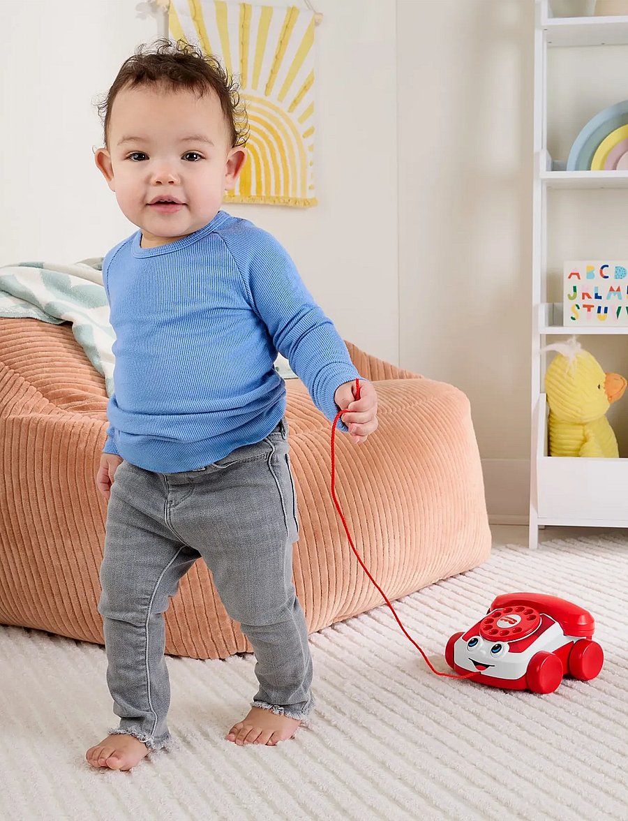 Fisher-Price - Red Chatter Telephone Baby & Toddler Pull Toy, Mattel 80th Anniversary Edition - die niedrigsten preise - multi color - 5