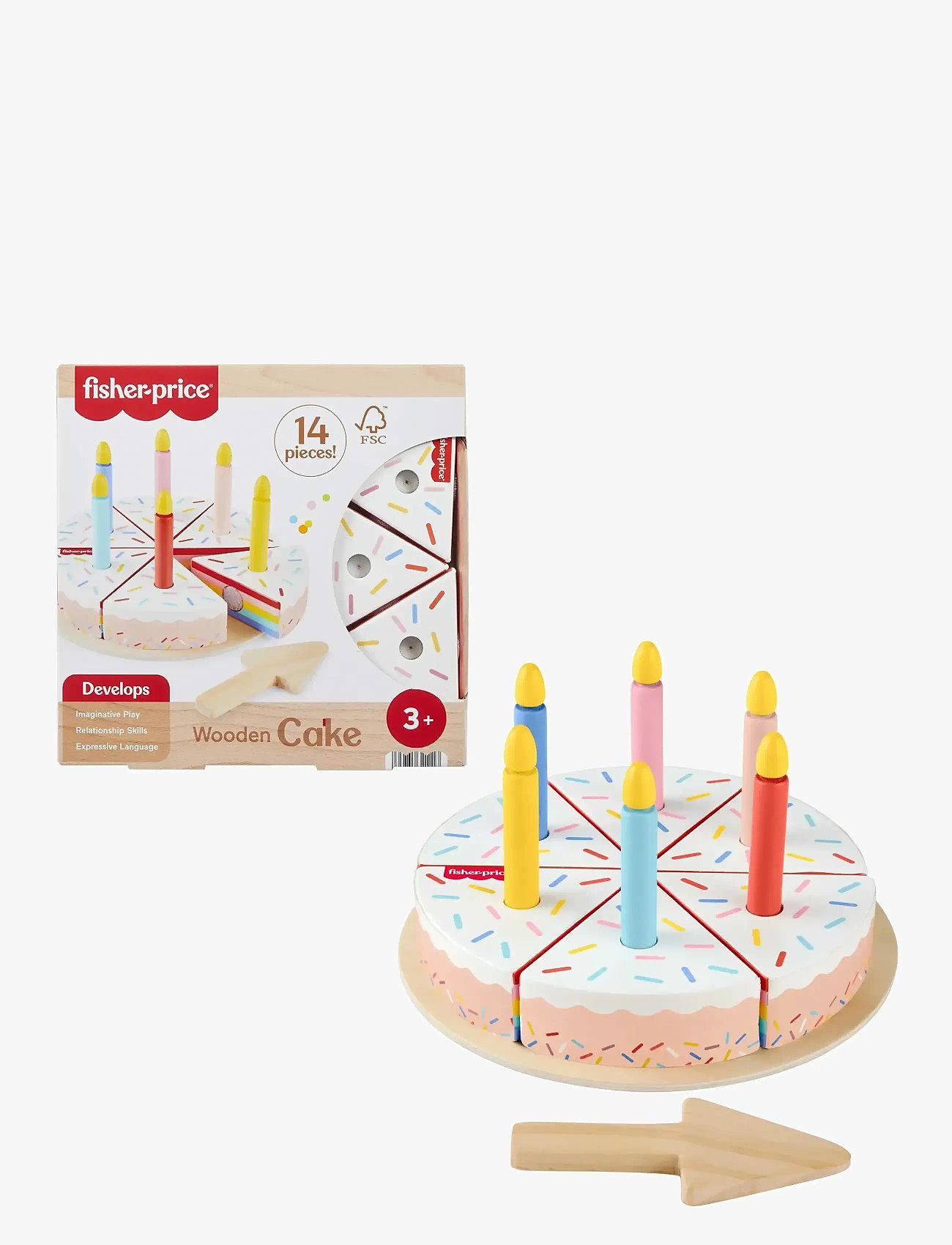Fisher-Price - WOODEN CAKE - julegaver under 300kr - multi color - 0