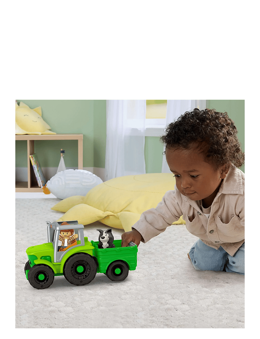 Fisher-Price - Little People Push & Play Tractor, Musical Toy Farm Vehicle & 2 Figures for Toddlers - traktoren - multi color - 4