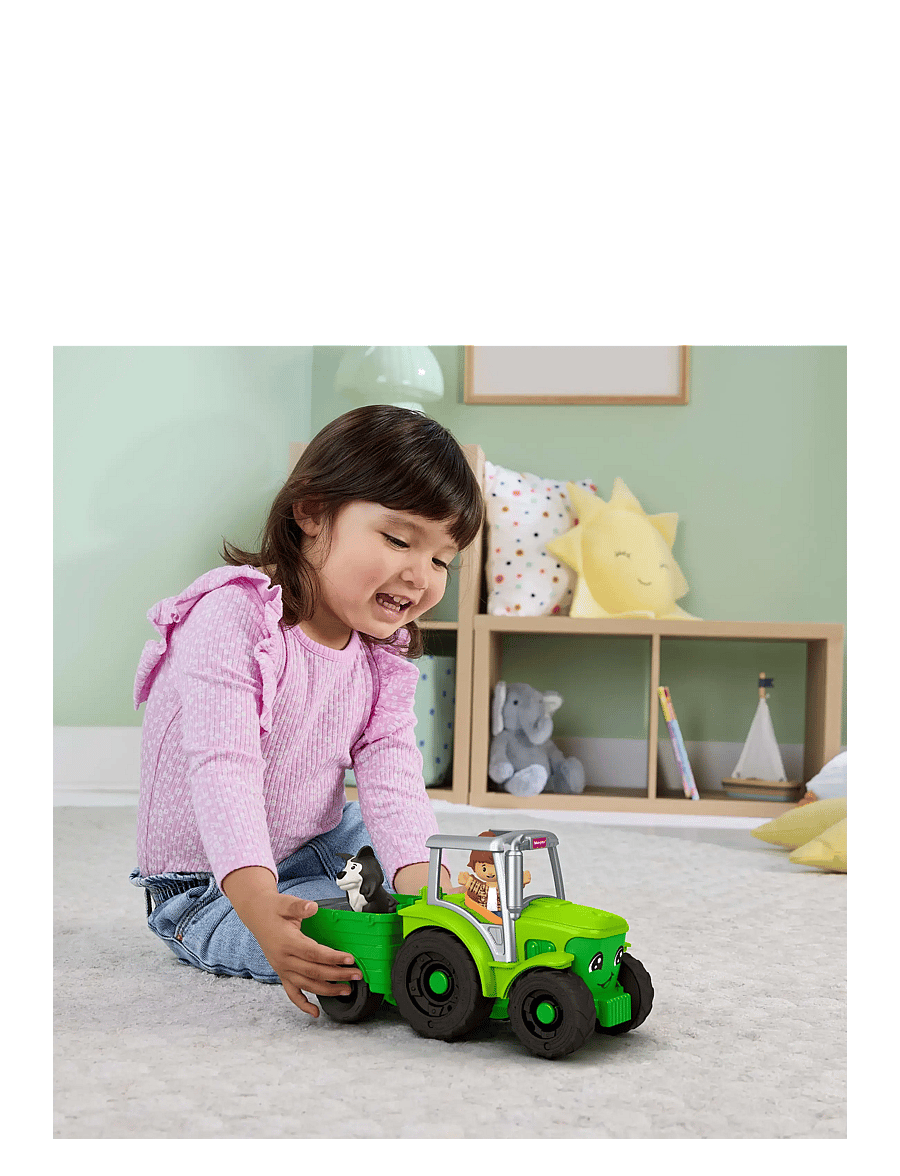 Fisher-Price - Little People Push & Play Tractor, Musical Toy Farm Vehicle & 2 Figures for Toddlers - traktoren - multi color - 5