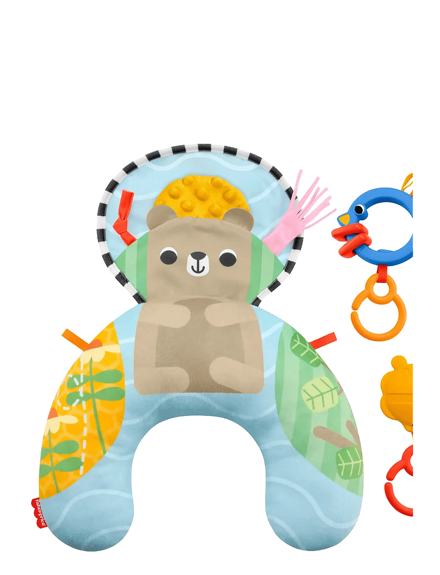 Fisher-Price - Sensory Adventures Tummy Wedge Newborn Support with Teether & Rattle Baby Toys - spielbögen & spielmatten - multicolor - 2