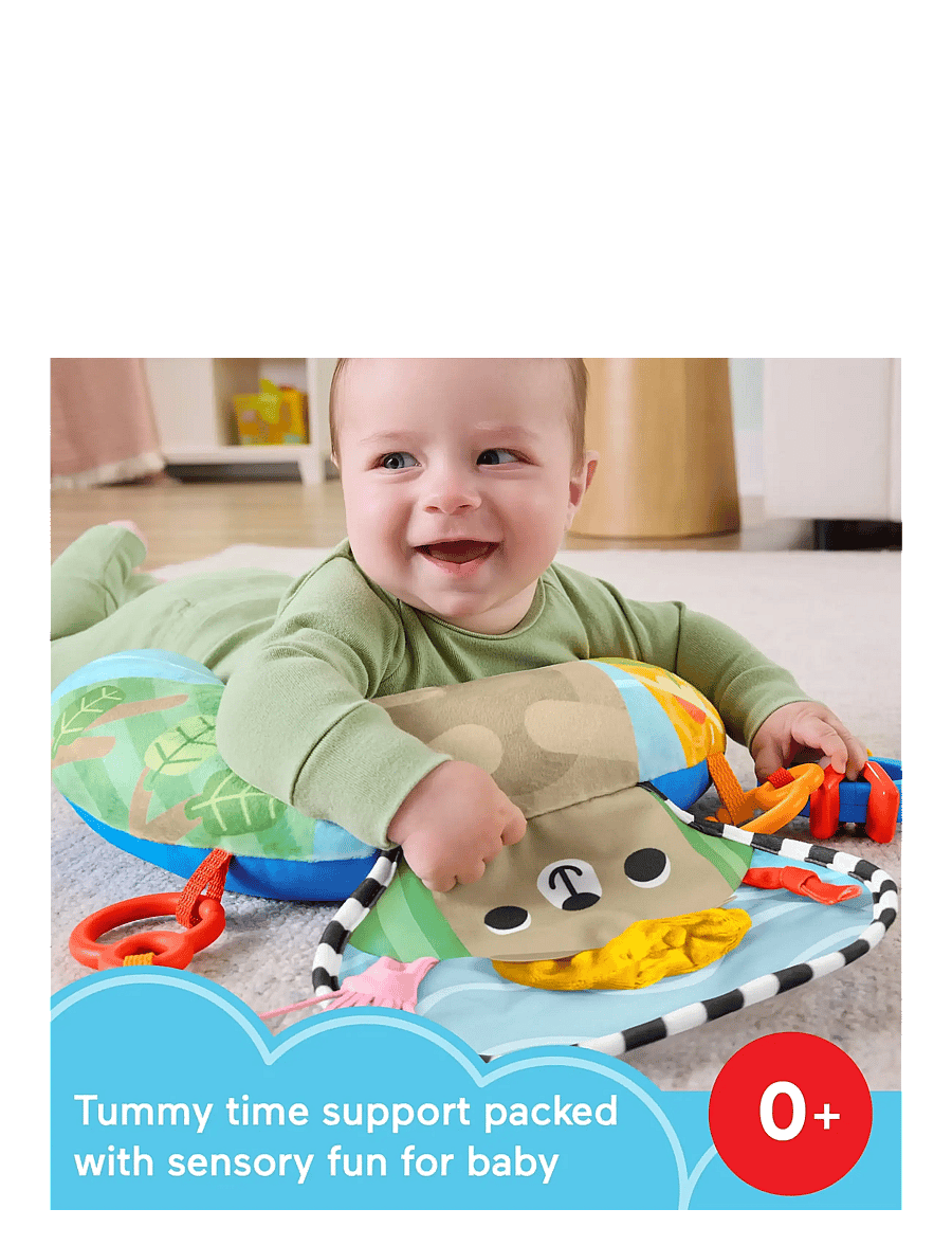 Fisher-Price - Sensory Adventures Tummy Wedge Newborn Support with Teether & Rattle Baby Toys - spielbögen & spielmatten - multicolor - 3