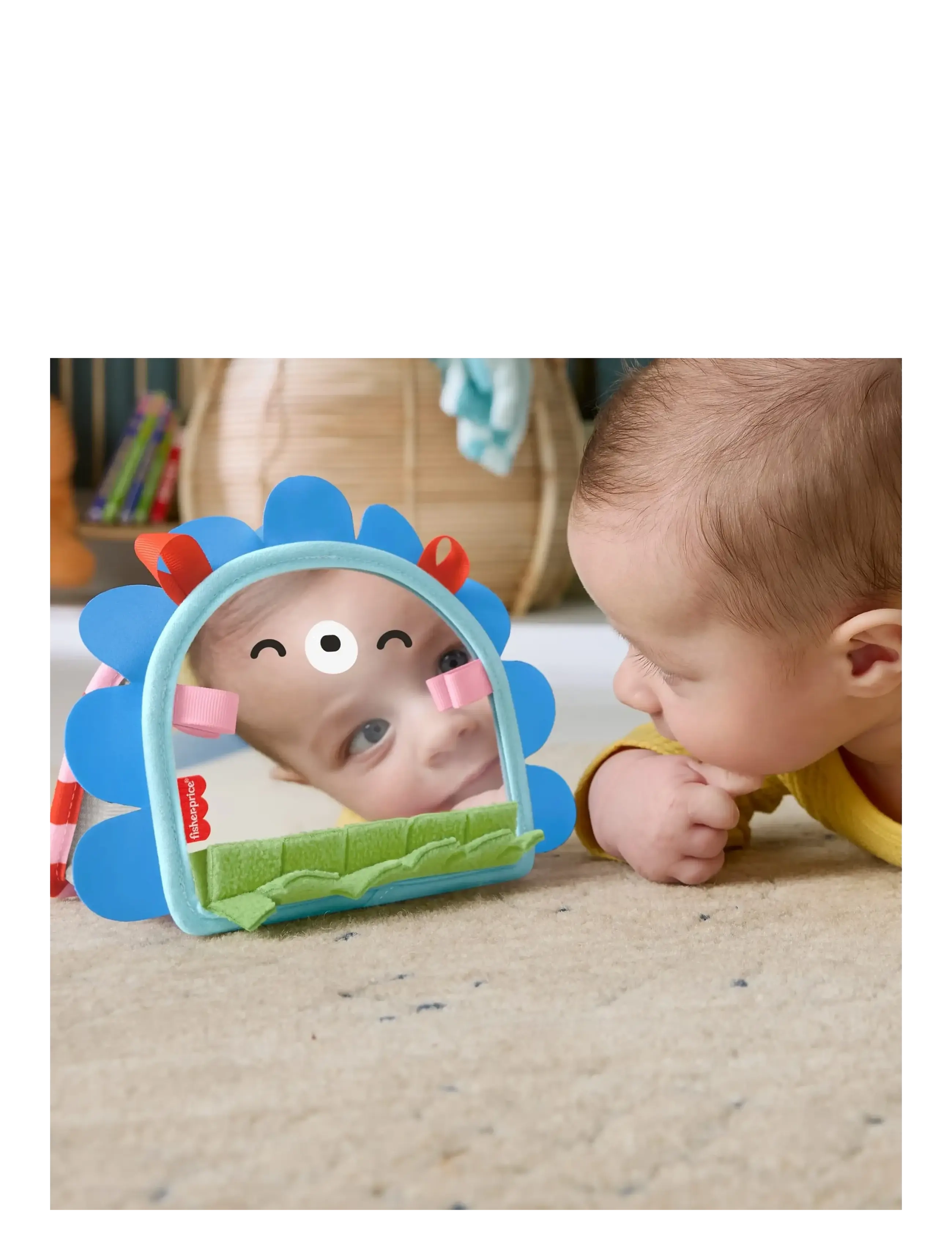 Fisher-Price - Prop 'n Go Portable Mirror Baby Tummy Time Sensory Activity Toy for Newborns - rangler - multicolor - 1