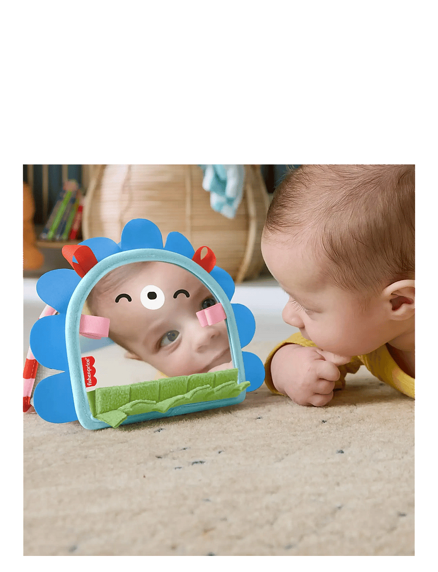 Fisher-Price - Prop 'n Go Portable Mirror Baby Tummy Time Sensory Activity Toy for Newborns - rangler - multicolor - 1