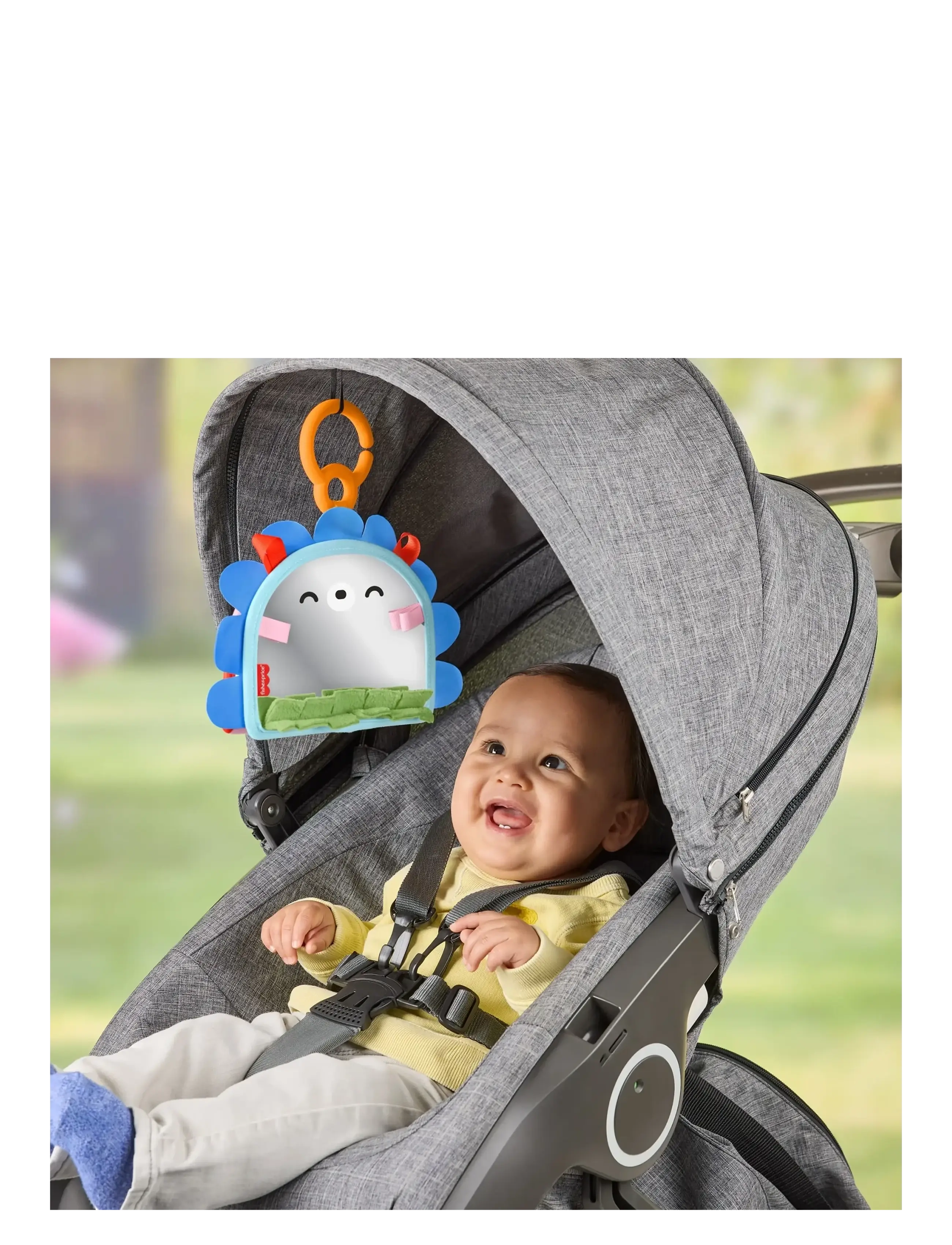Fisher-Price - Prop 'n Go Portable Mirror Baby Tummy Time Sensory Activity Toy for Newborns - rangler - multicolor - 4