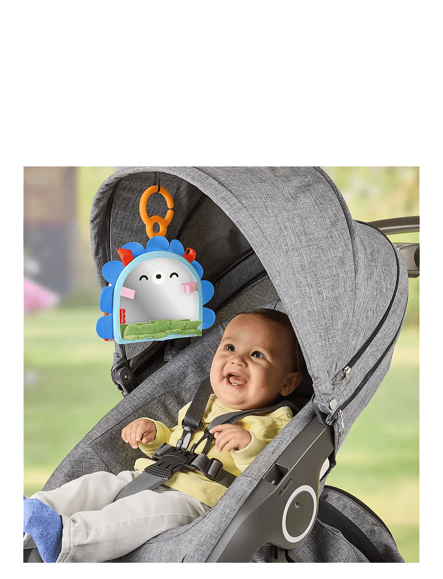 Fisher-Price - Prop 'n Go Portable Mirror Baby Tummy Time Sensory Activity Toy for Newborns - rangler - multicolor - 4