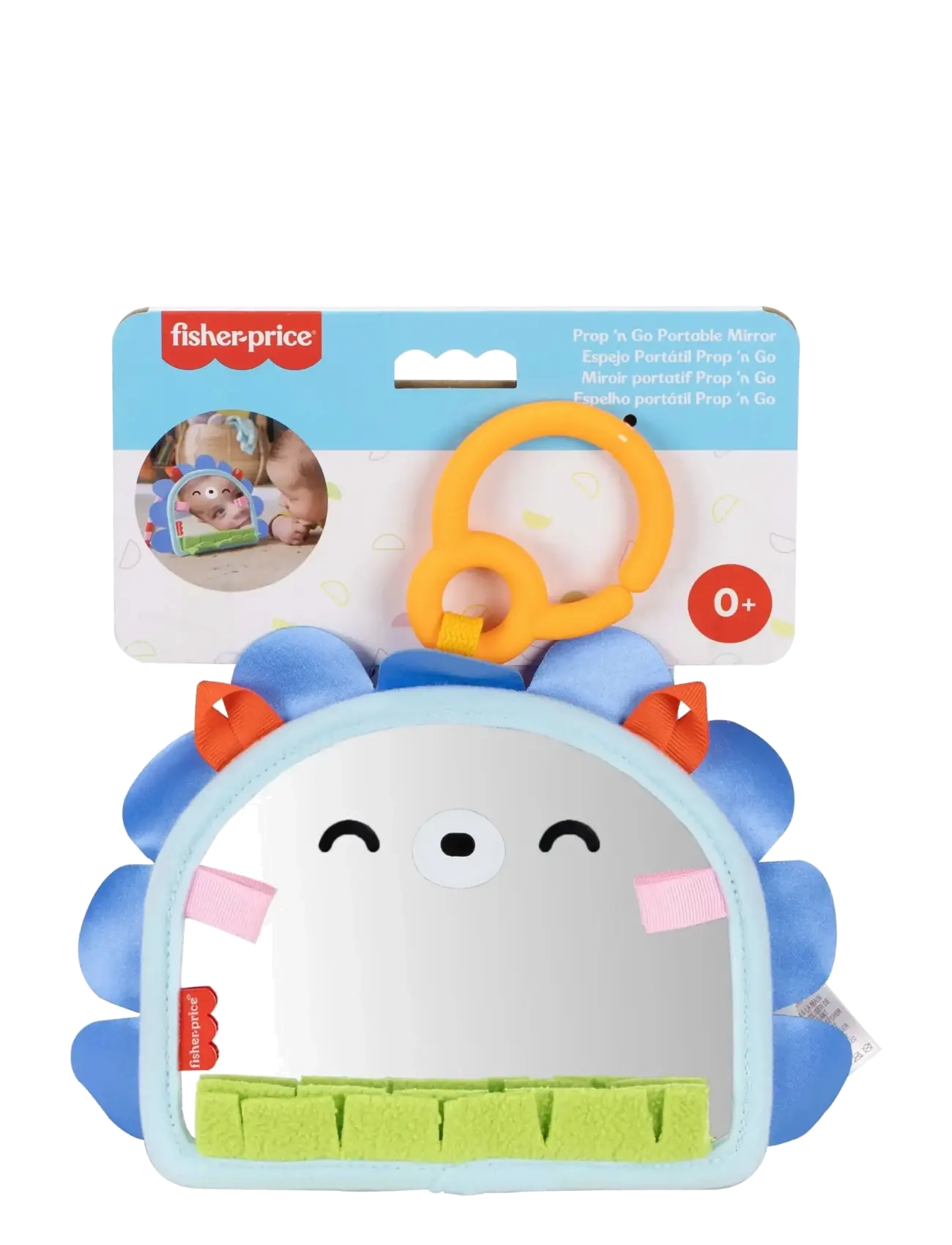 Fisher-Price - Prop 'n Go Portable Mirror Baby Tummy Time Sensory Activity Toy for Newborns - rangler - multicolor - 5