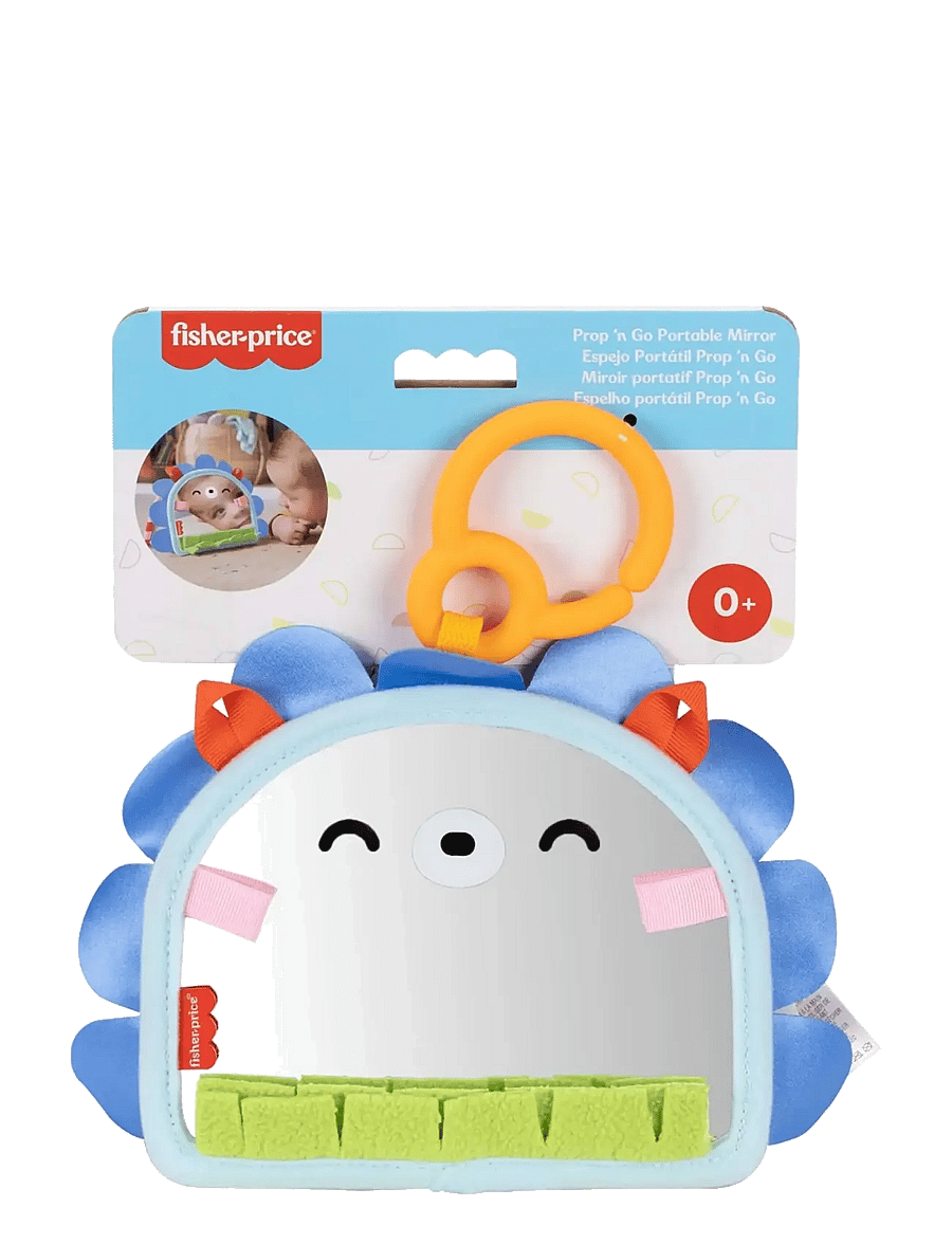 Fisher-Price - Prop 'n Go Portable Mirror Baby Tummy Time Sensory Activity Toy for Newborns - rangler - multicolor - 5
