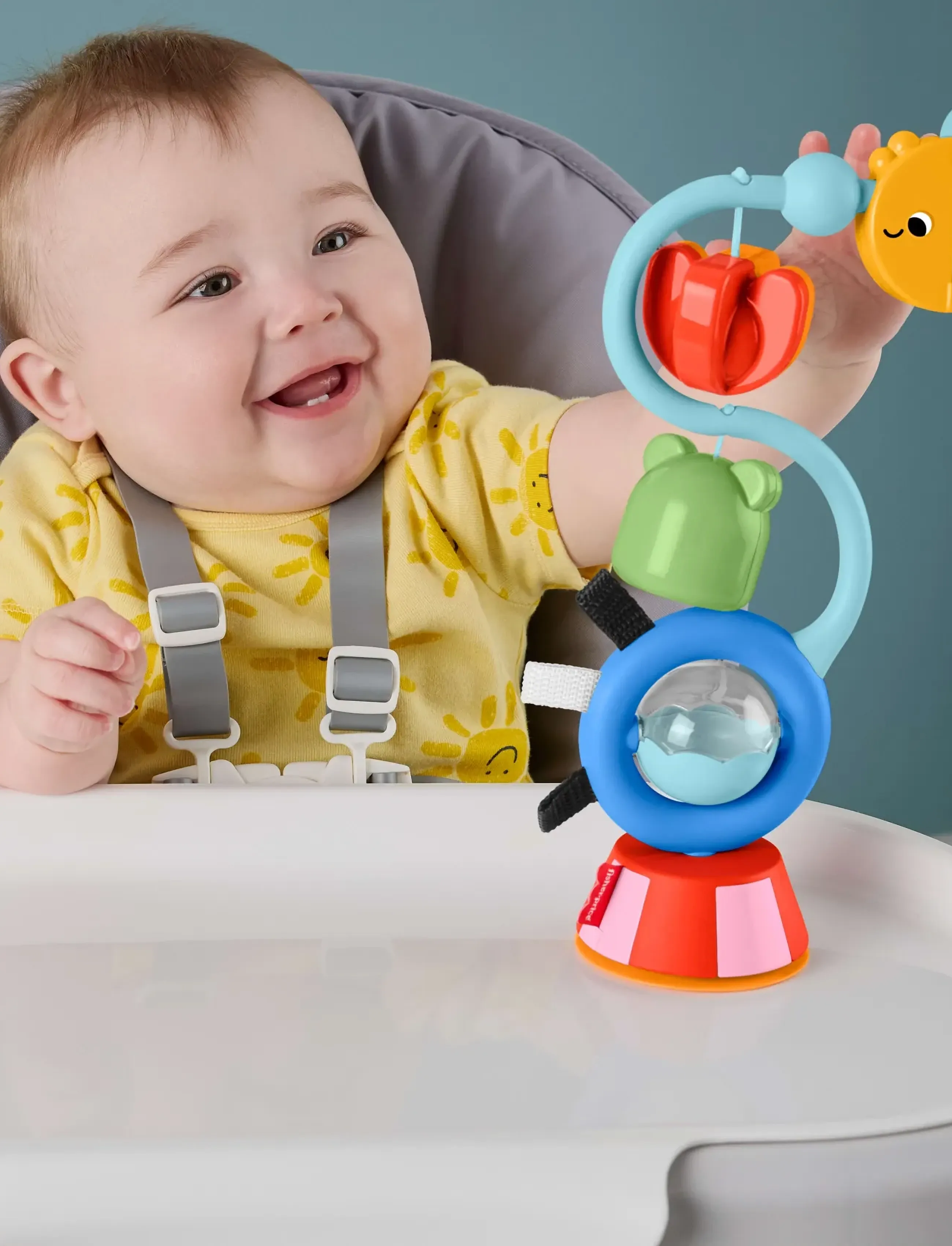 Fisher-Price Sensory Sounds High Chair Toy, Tray Activity For Baby Ages 3+ Months, One Size, Multi/patterned, Educational Legetøj > Stackable Blocks,