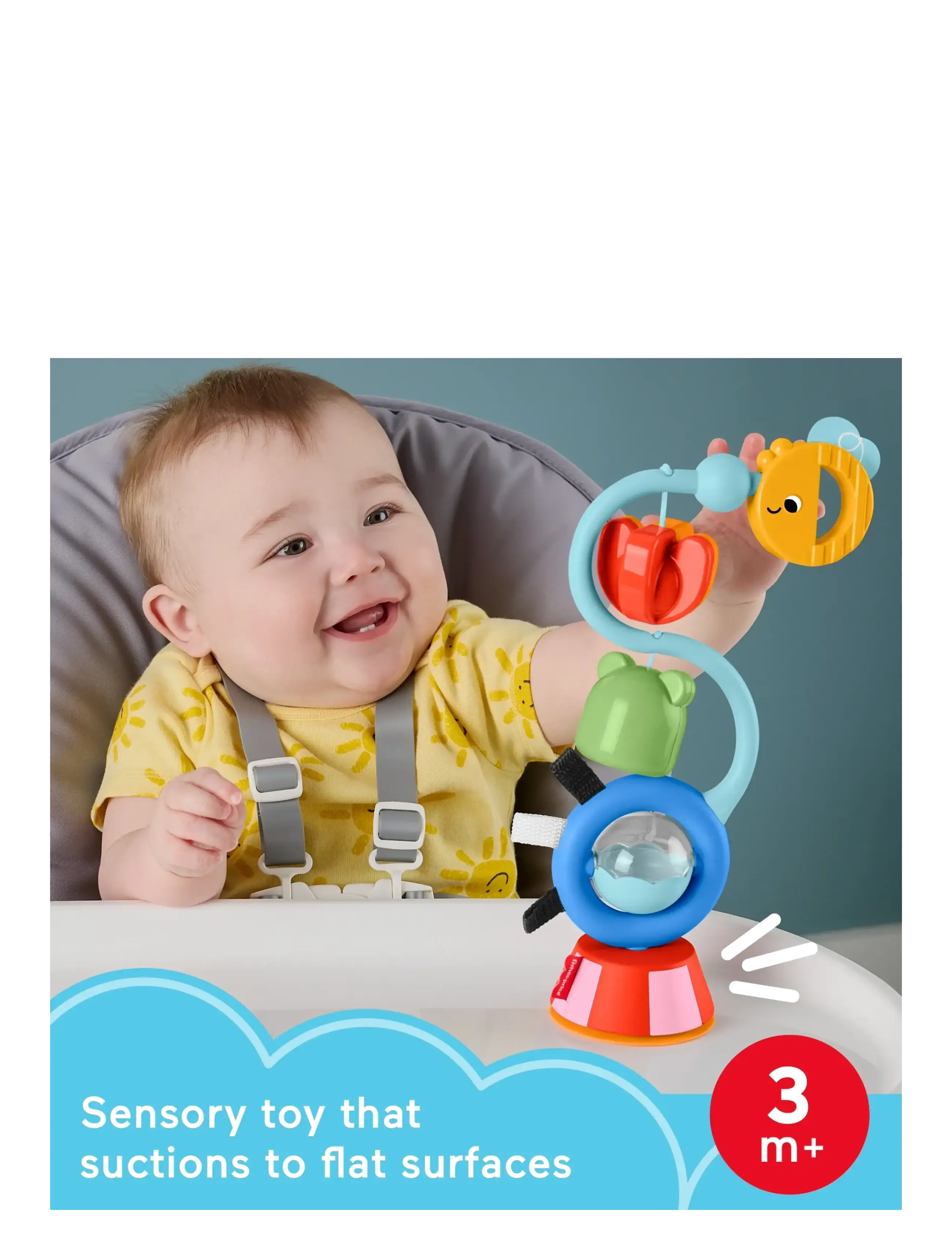 Fisher-Price - Sensory Sounds High Chair Toy, Tray Activity for Baby Ages 3+ Months - multicolor - 3