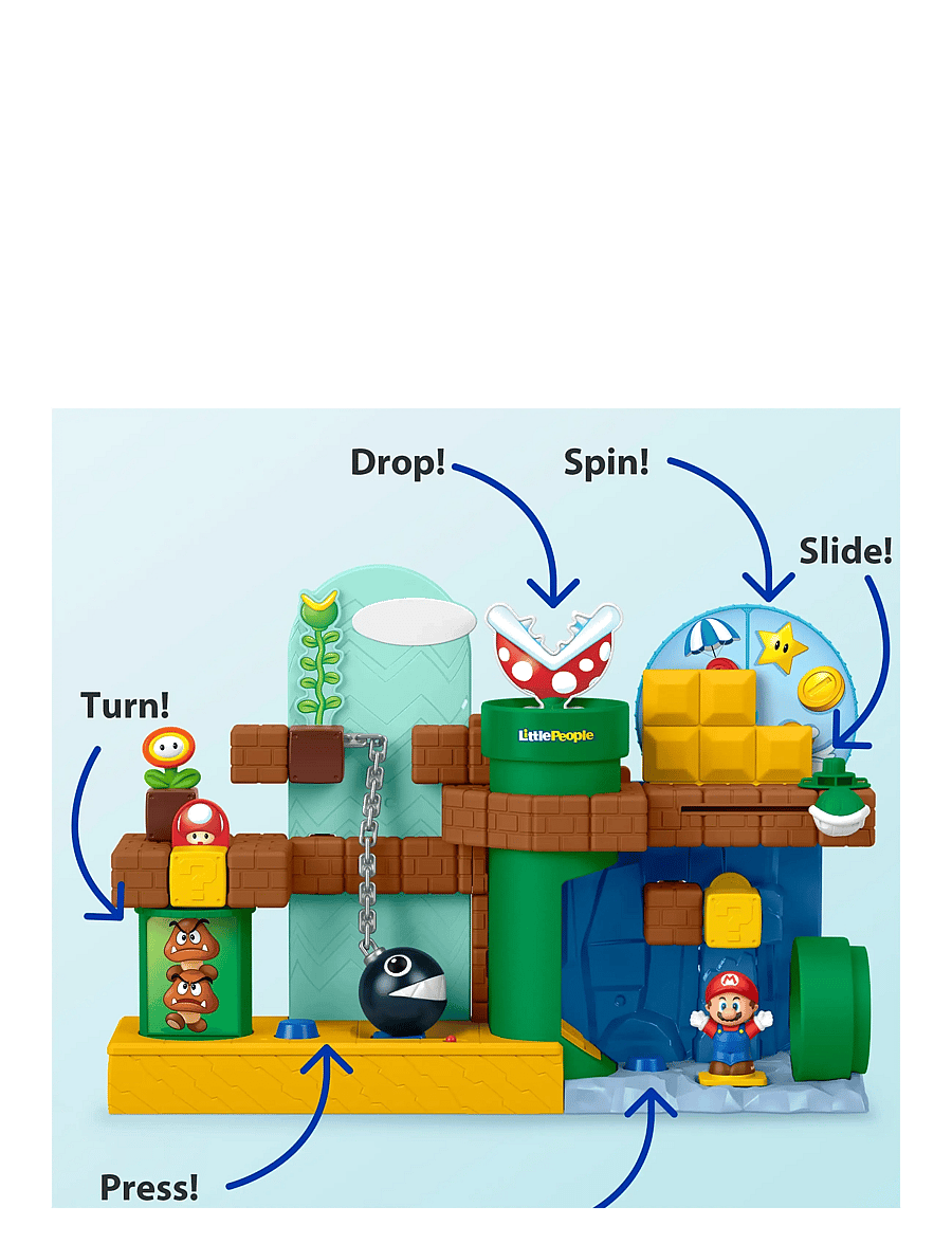 Fisher-Price - Fisher-Price Little People My Mario Mario's Adventure Playset - spiel-sets - multicolor - 3