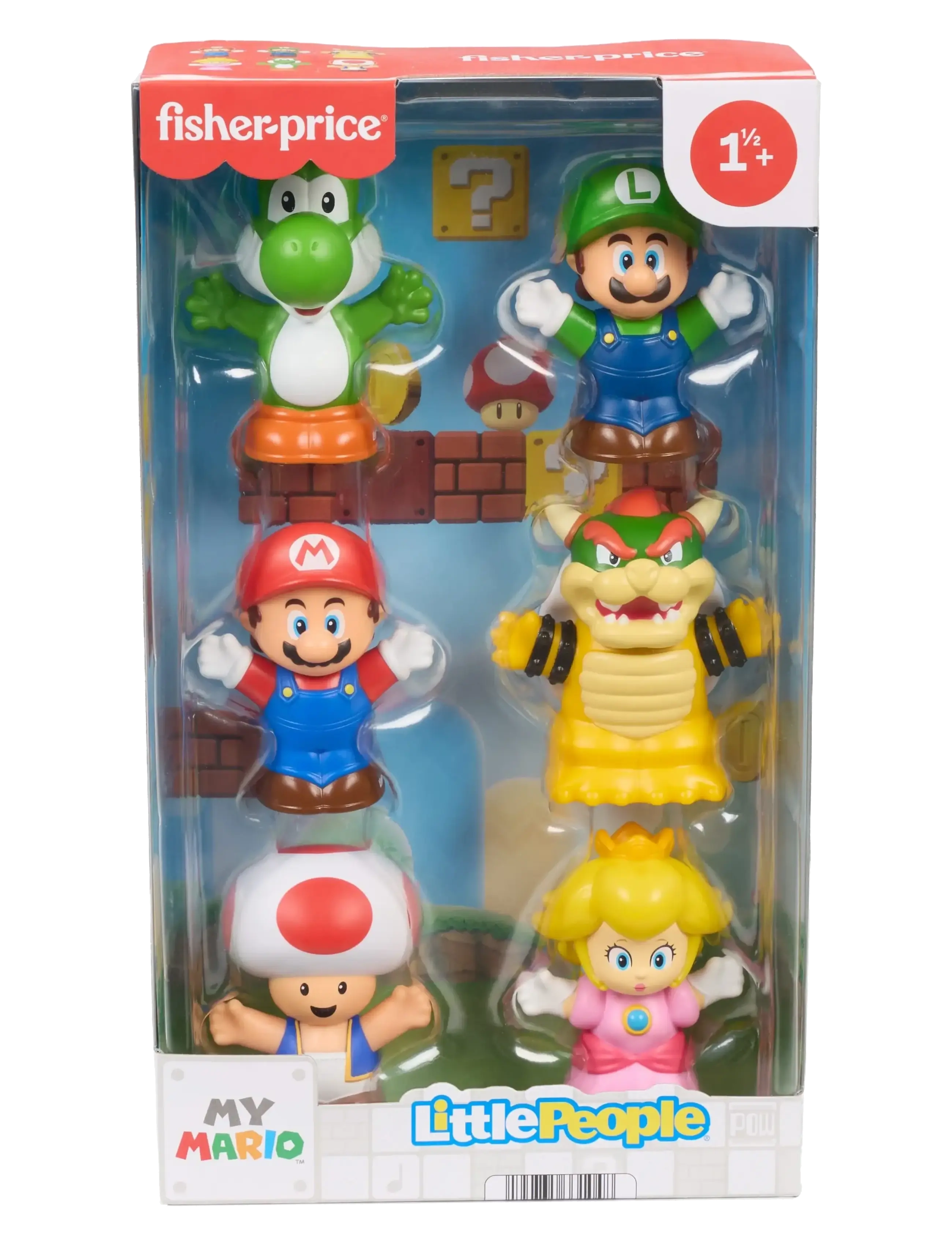 Fisher-Price - Little People My Mario Figure 6-Pack Toy Set for Toddlers & Kids - film- & eventyrsfigurer - multicolor - 5