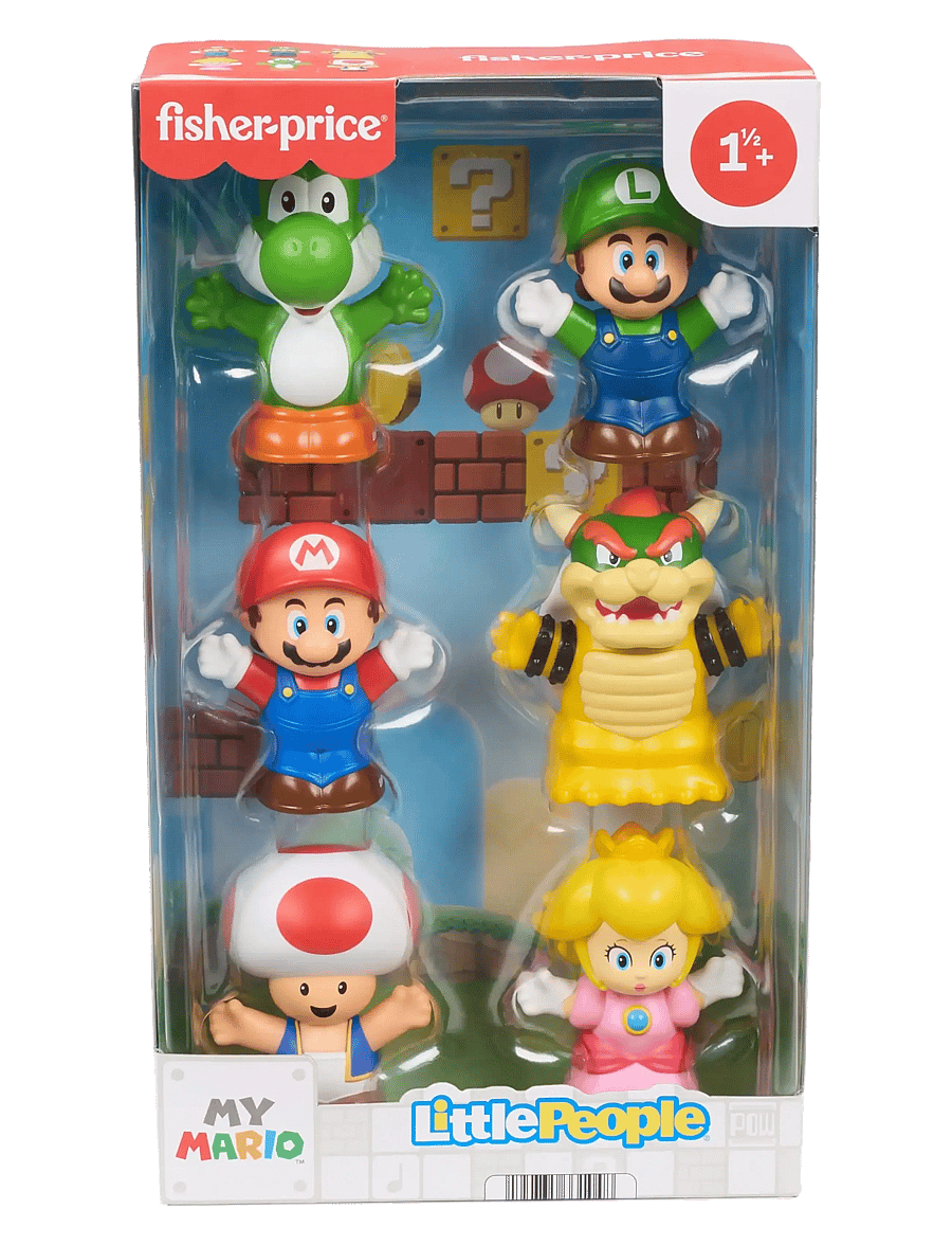 Fisher-Price - Little People My Mario Figure 6-Pack Toy Set for Toddlers & Kids - film- & märchenfiguren - multicolor - 5