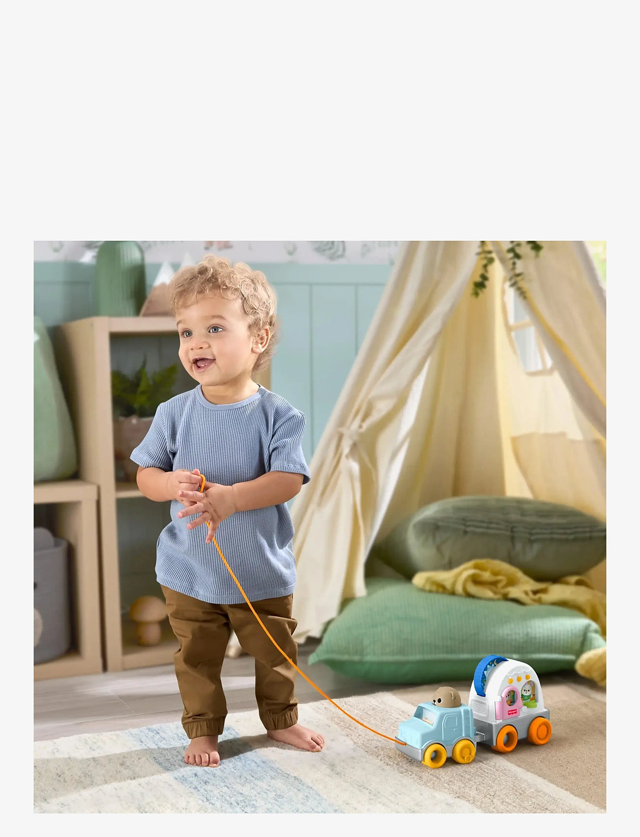 Fisher-Price - Friendship Forest Pull-Along Camper Vehicle Baby & Toddler Activity Toy - pull along toys - multicolor - 2