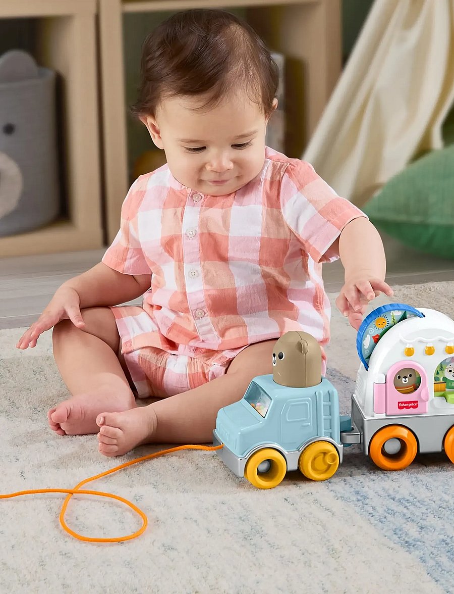 Fisher-Price - Friendship Forest Pull-Along Camper Vehicle Baby & Toddler Activity Toy - tõmmatavad mänguasjad - multicolor - 0