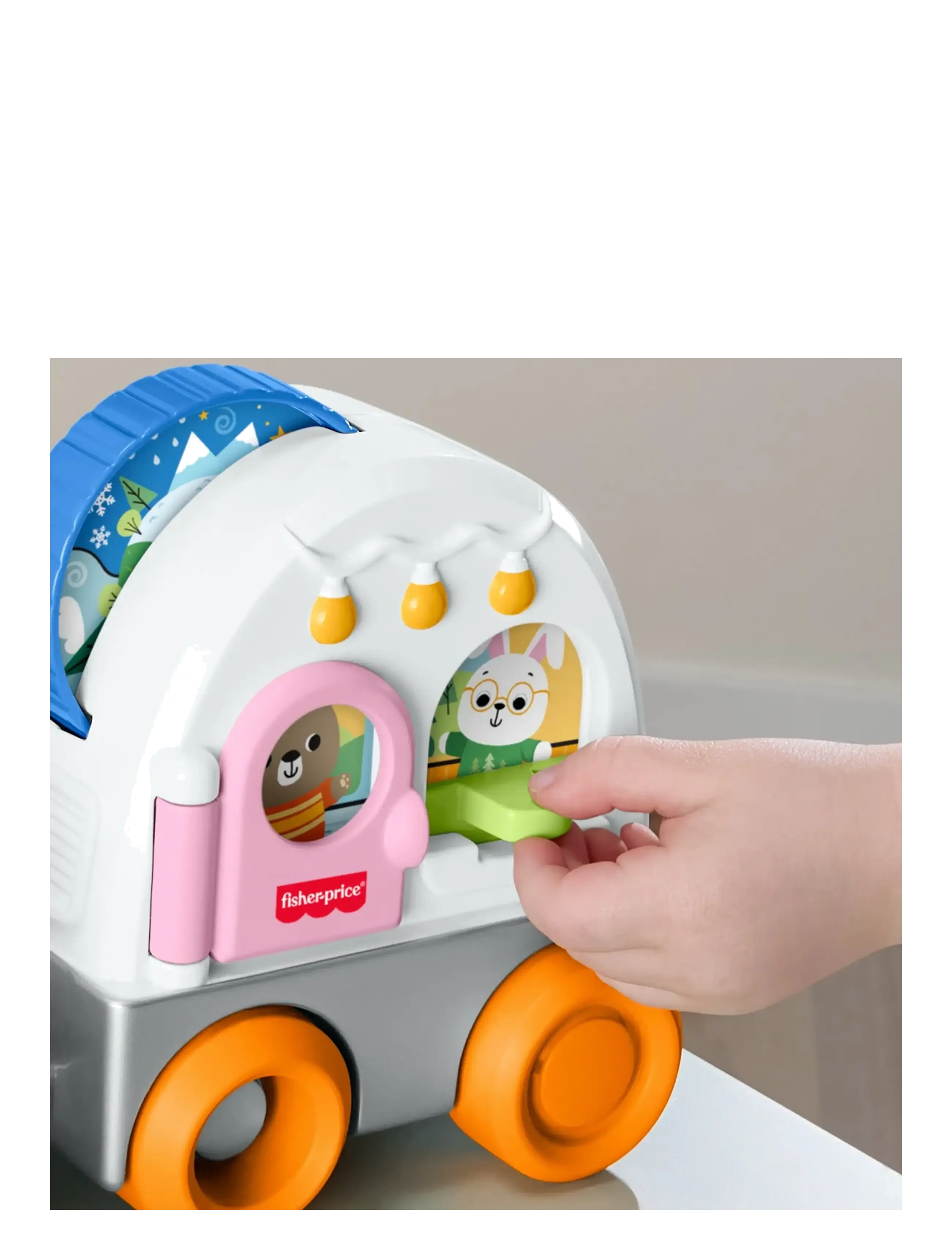 Fisher-Price - Friendship Forest Pull-Along Camper Vehicle Baby & Toddler Activity Toy - dragleksaker - multicolor - 4