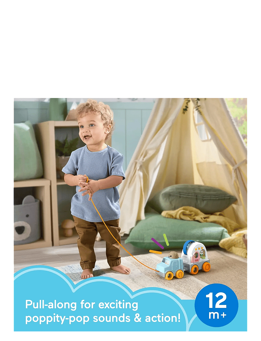 Fisher-Price - Friendship Forest Pull-Along Camper Vehicle Baby & Toddler Activity Toy - geschenke unter 30€ - multicolor - 5