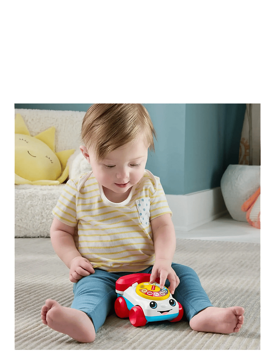 Fisher-Price - Chatter Telephone Vehicle Push-Along Toy with Sounds for Baby & Toddler - ziehspielzeug - multicolor - 1
