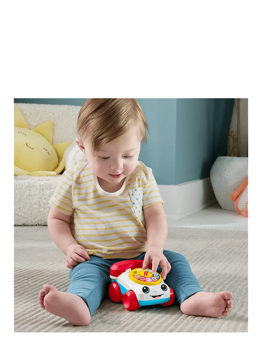Fisher-Price - Chatter Telephone Vehicle Push-Along Toy with Sounds for Baby & Toddler - ziehspielzeug - multicolor - 0
