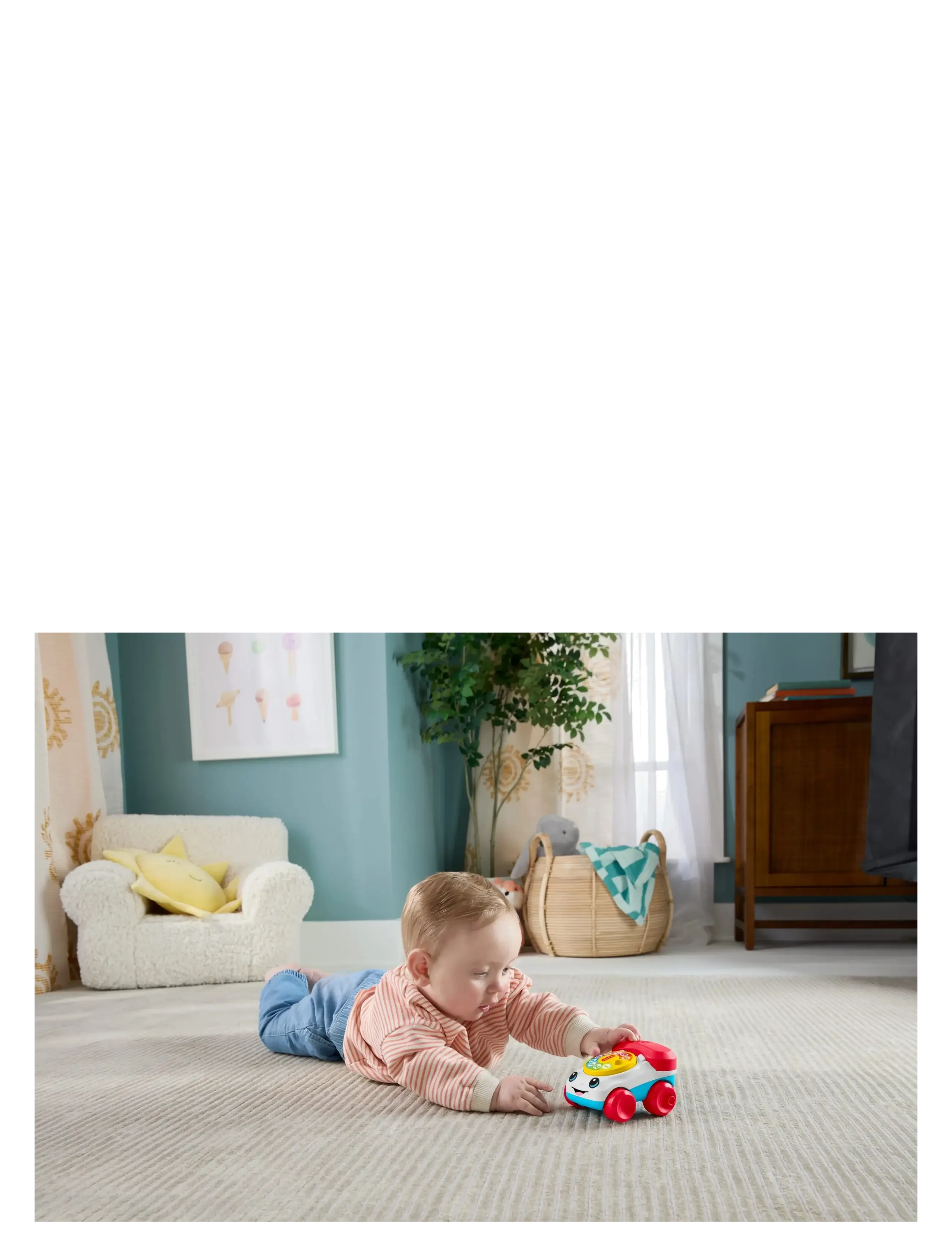 Fisher-Price - Chatter Telephone Vehicle Push-Along Toy with Sounds for Baby & Toddler - ziehspielzeug - multicolor - 4
