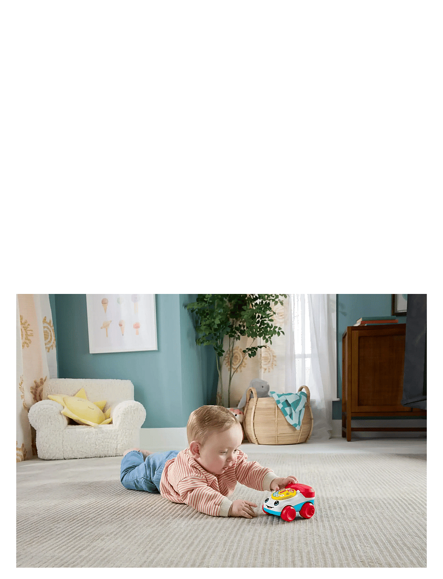 Fisher-Price - Chatter Telephone Vehicle Push-Along Toy with Sounds for Baby & Toddler - ziehspielzeug - multicolor - 4