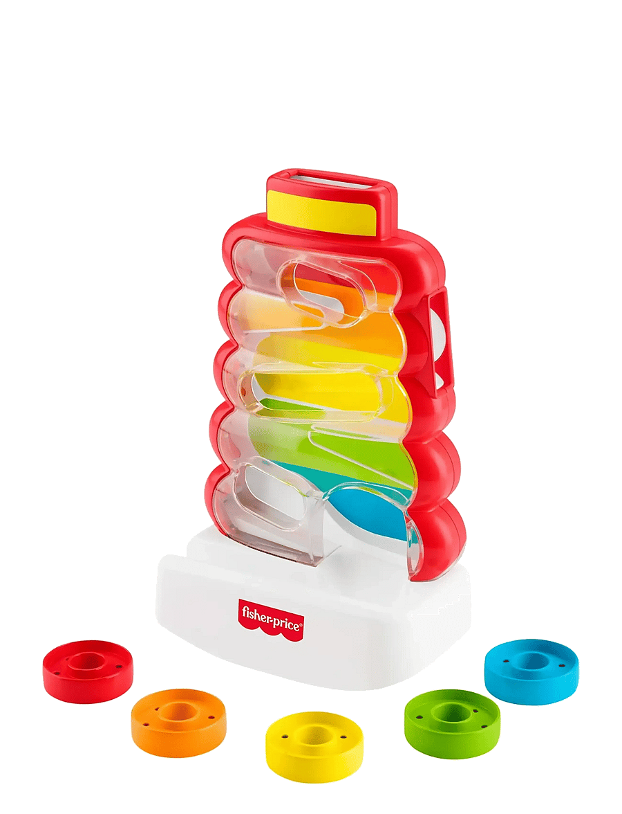 Fisher-Price - Drop Through Rock-a-Stack Baby & Toddler Developmental Activity Toy, 5 Coins - multicolor - 1